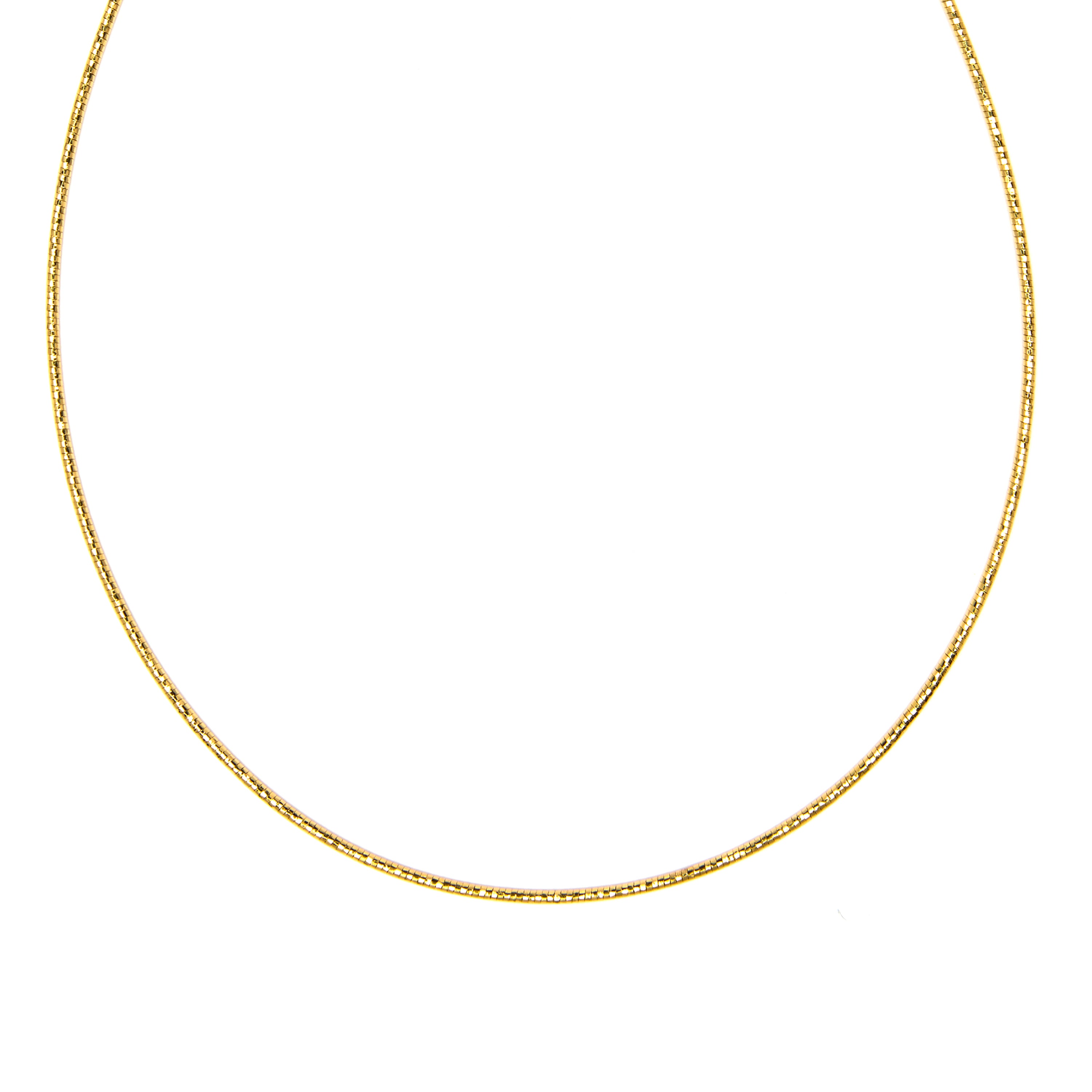 Collar de 46cm acabado en oro amarillo de 18k - Nui