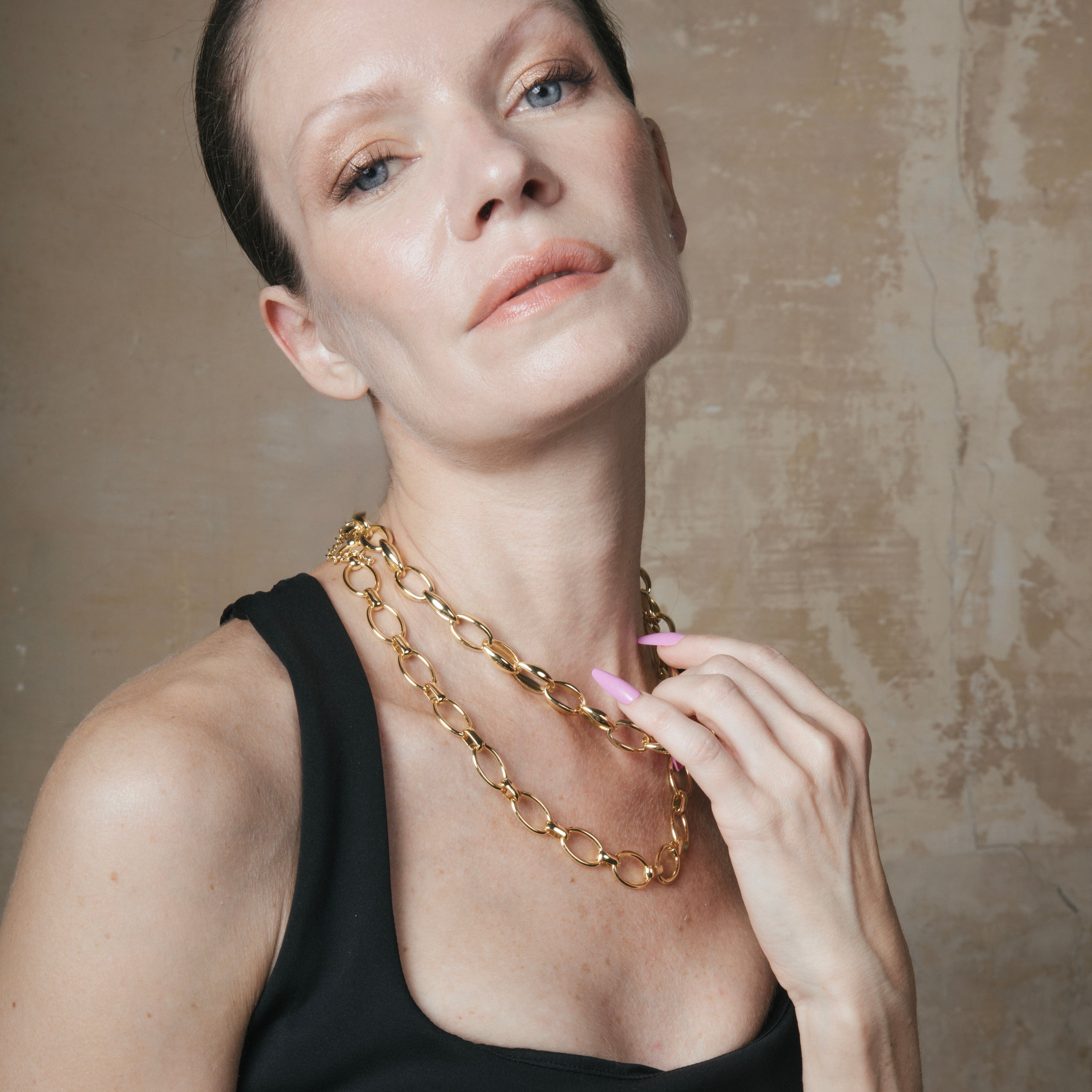 Collar de 42cm acabado en oro amarillo de 18k - Ciati