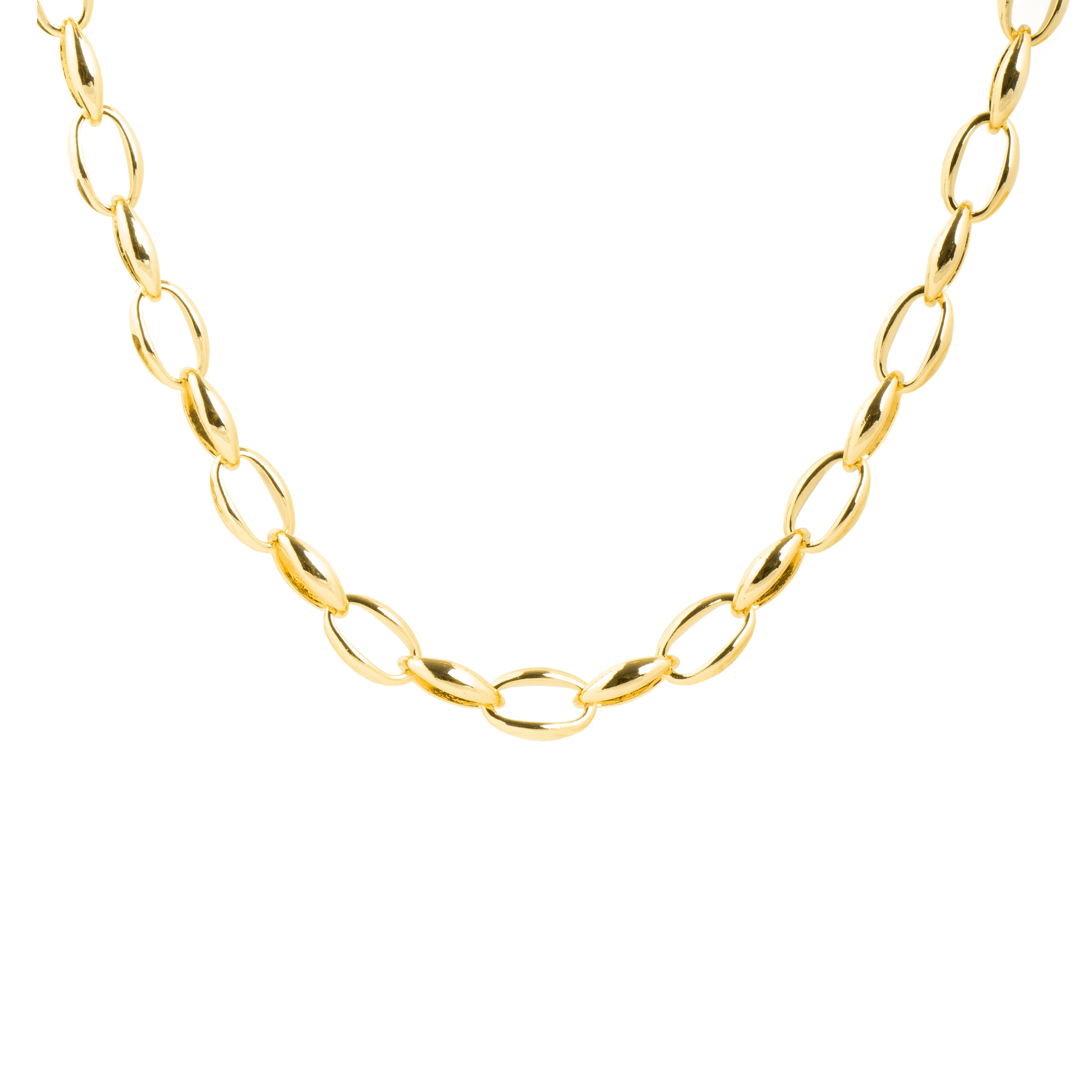 Collar de 42cm acabado en oro amarillo de 18k - Hande