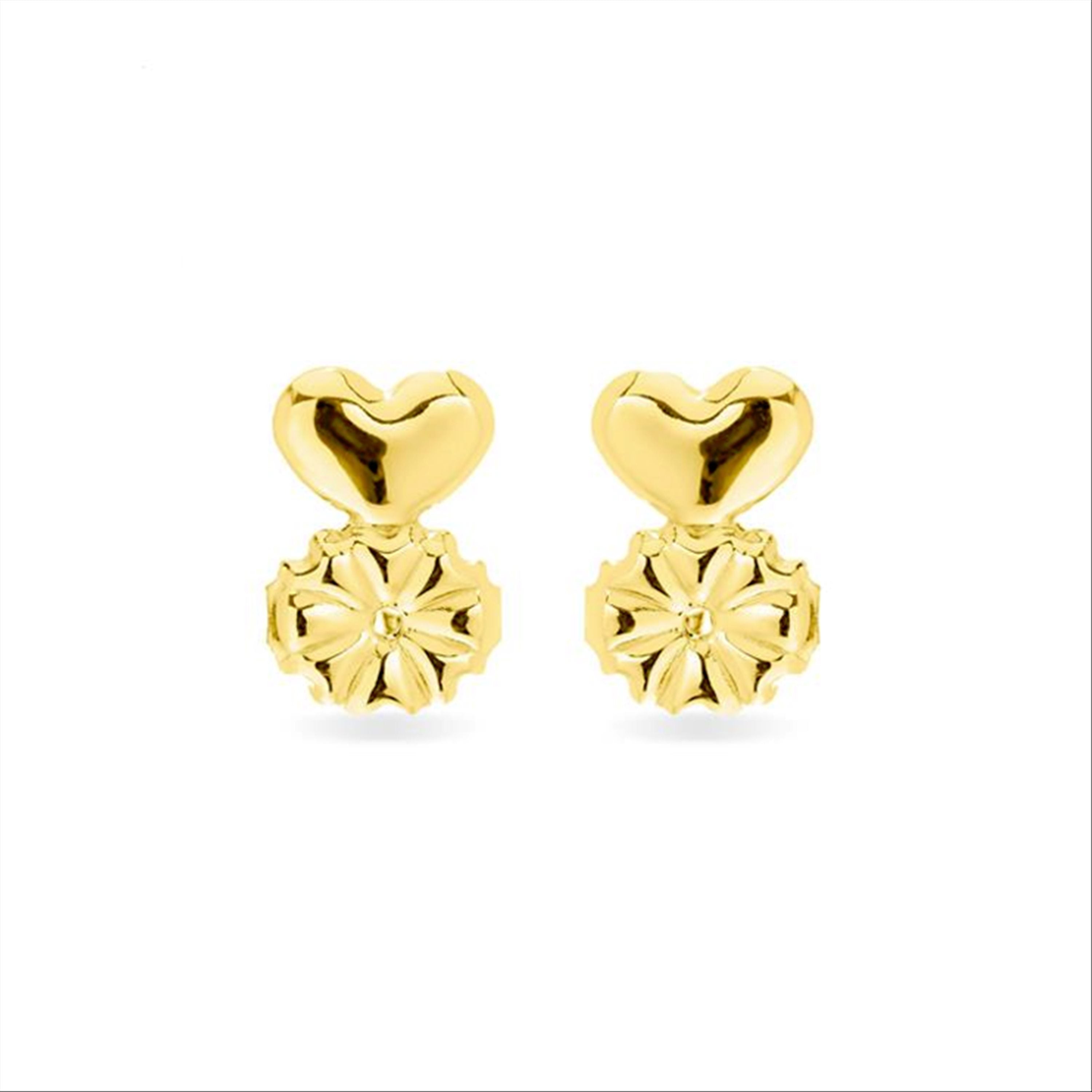 Presiones acabado en oro amarillo de 18k - Corazón