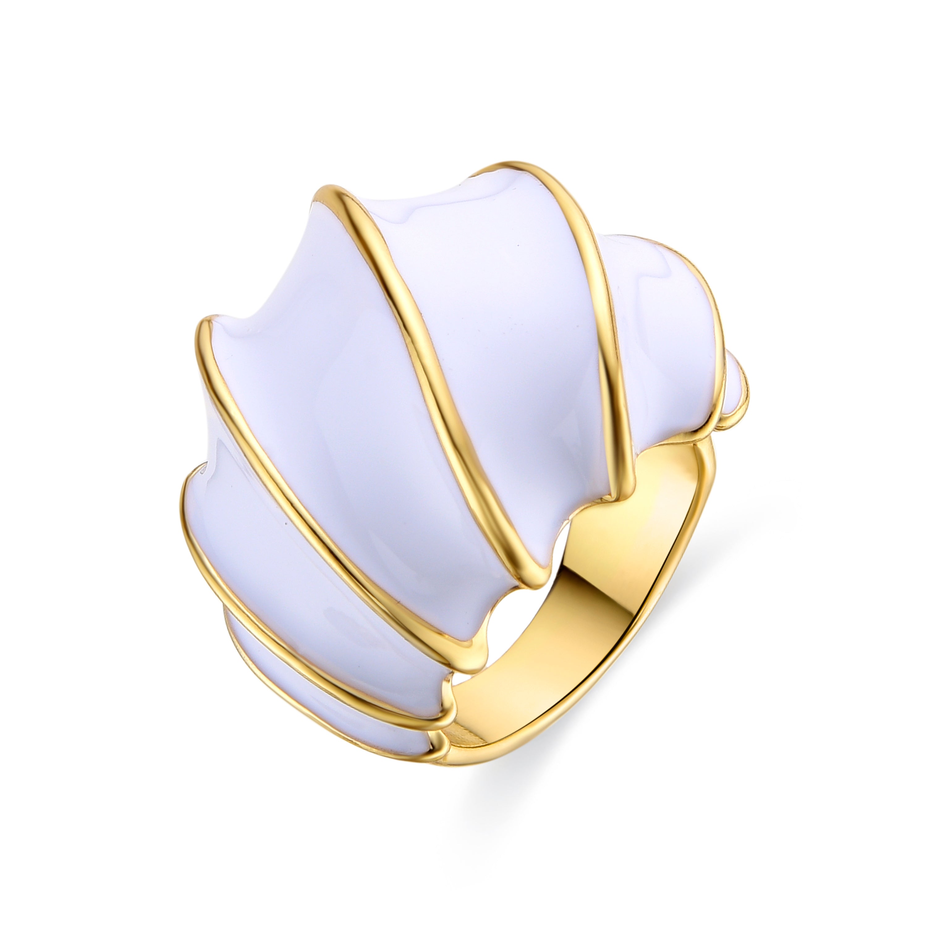 Anillo acabado en oro amarillo de 18k - Harsad