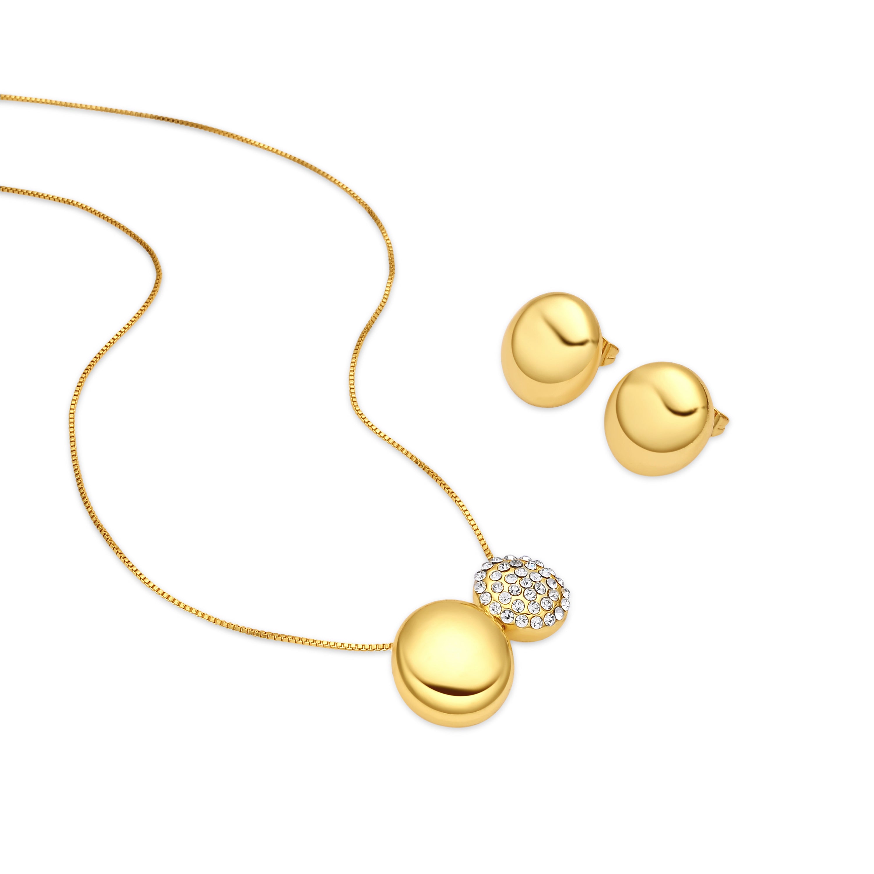 Conjuntos de Circonita Brillante acabado en oro amarillo de 18k - Mupio