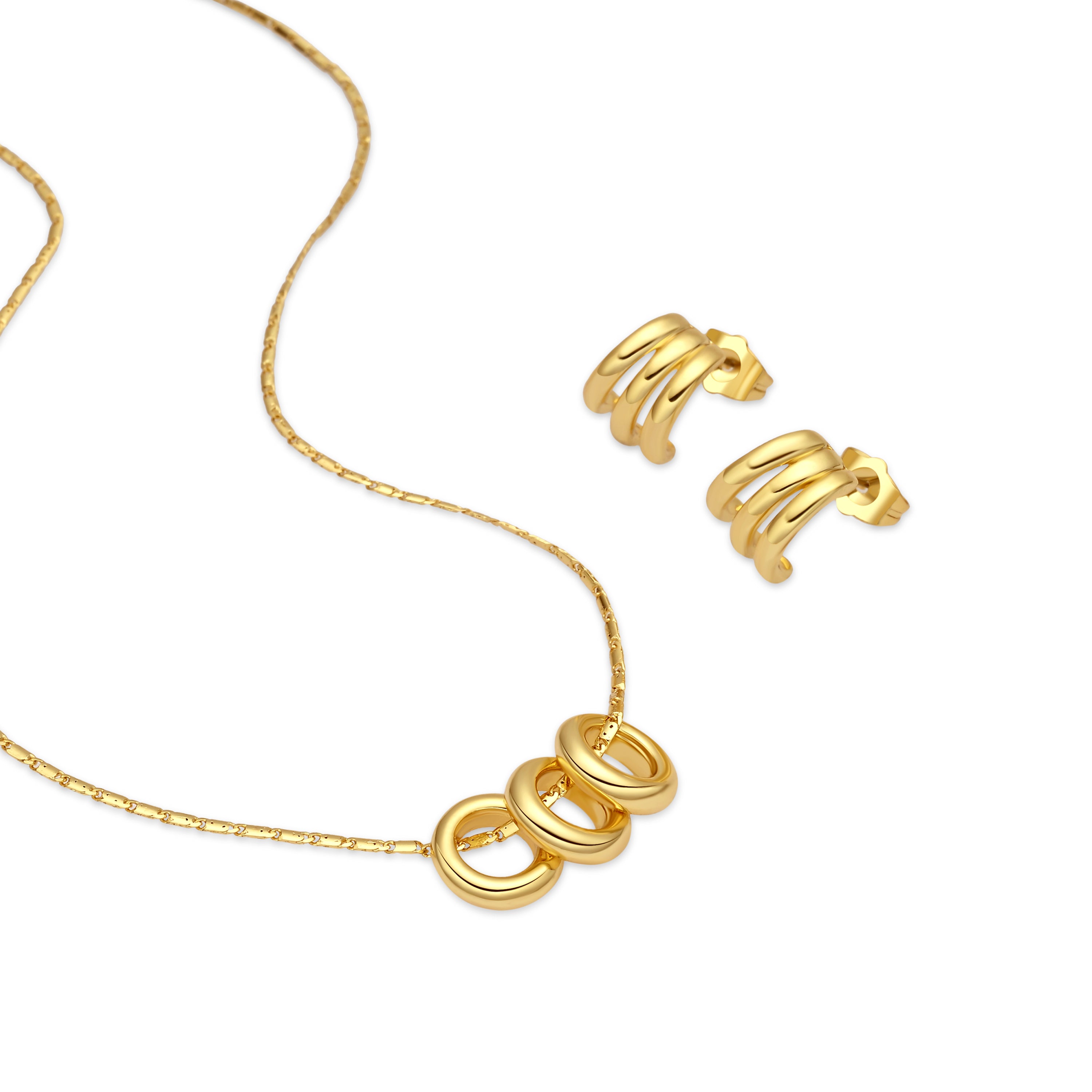 Conjuntos acabado en oro amarillo de 18k - Khima