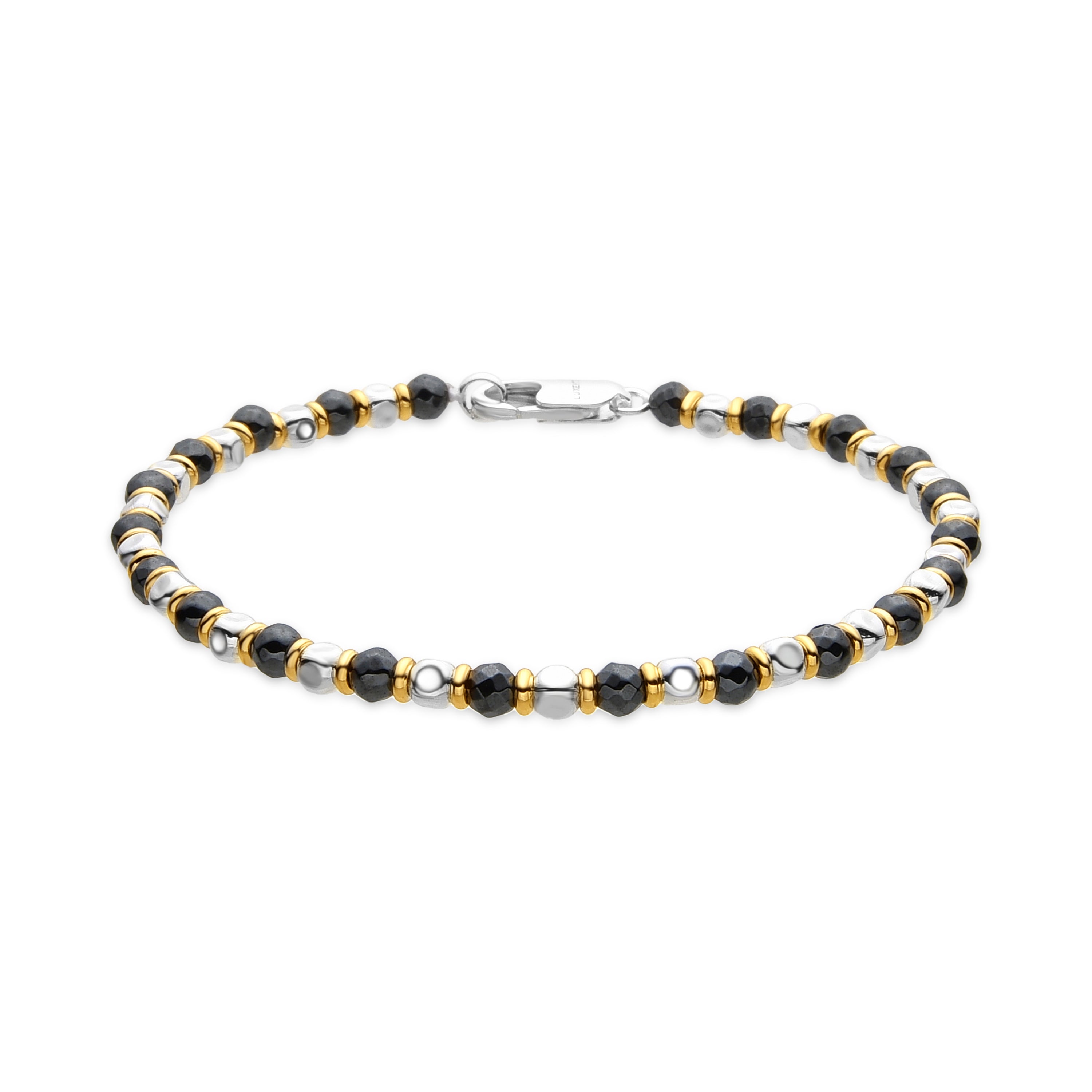 Pulsera acabado oro amarillo de 18k y Hematite - Wryrac