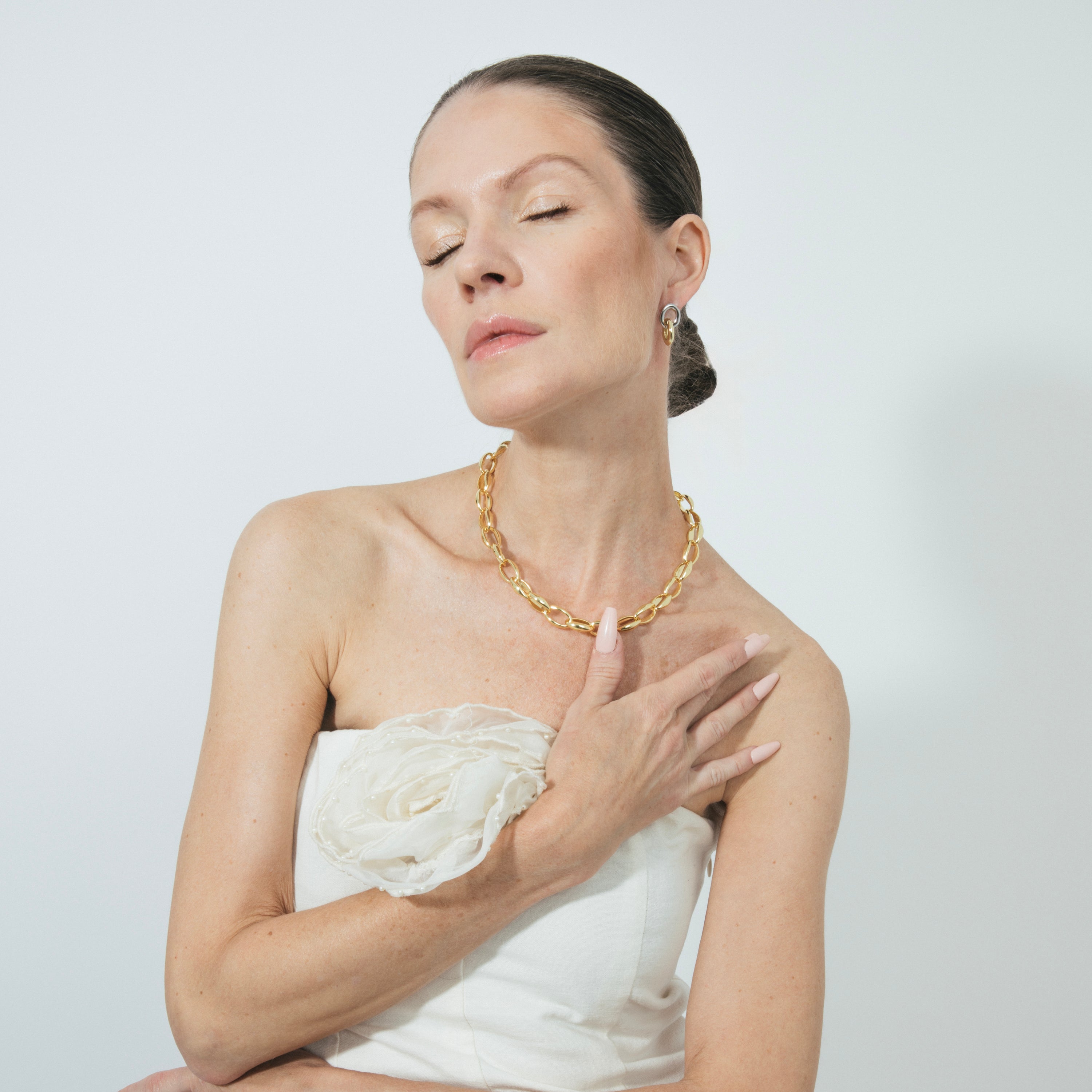 Pendientes acabado en rodio, Oro Amarillo y Rosa de 18K - Bume