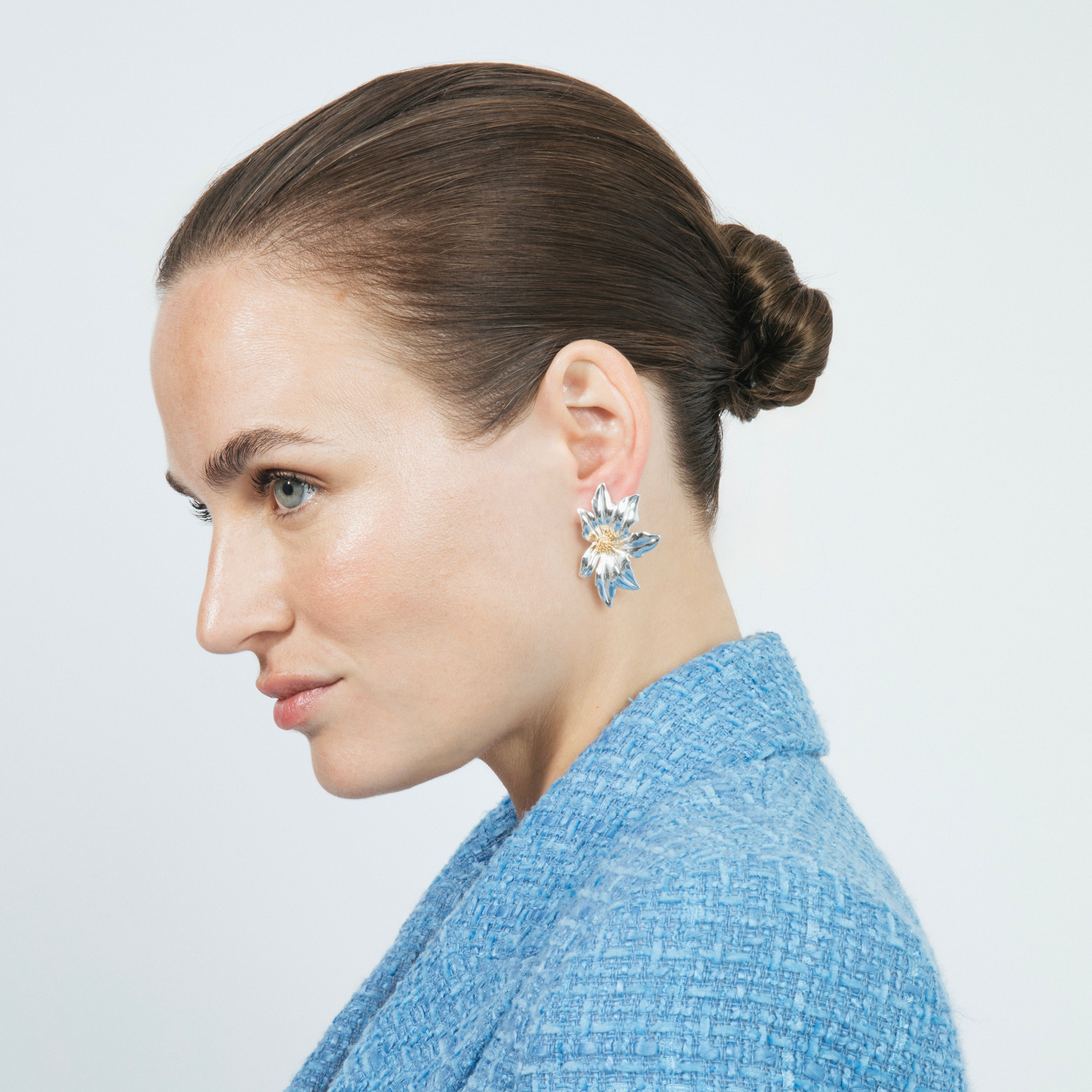 Pendientes acabado en oro amarillo 18k - Nescha