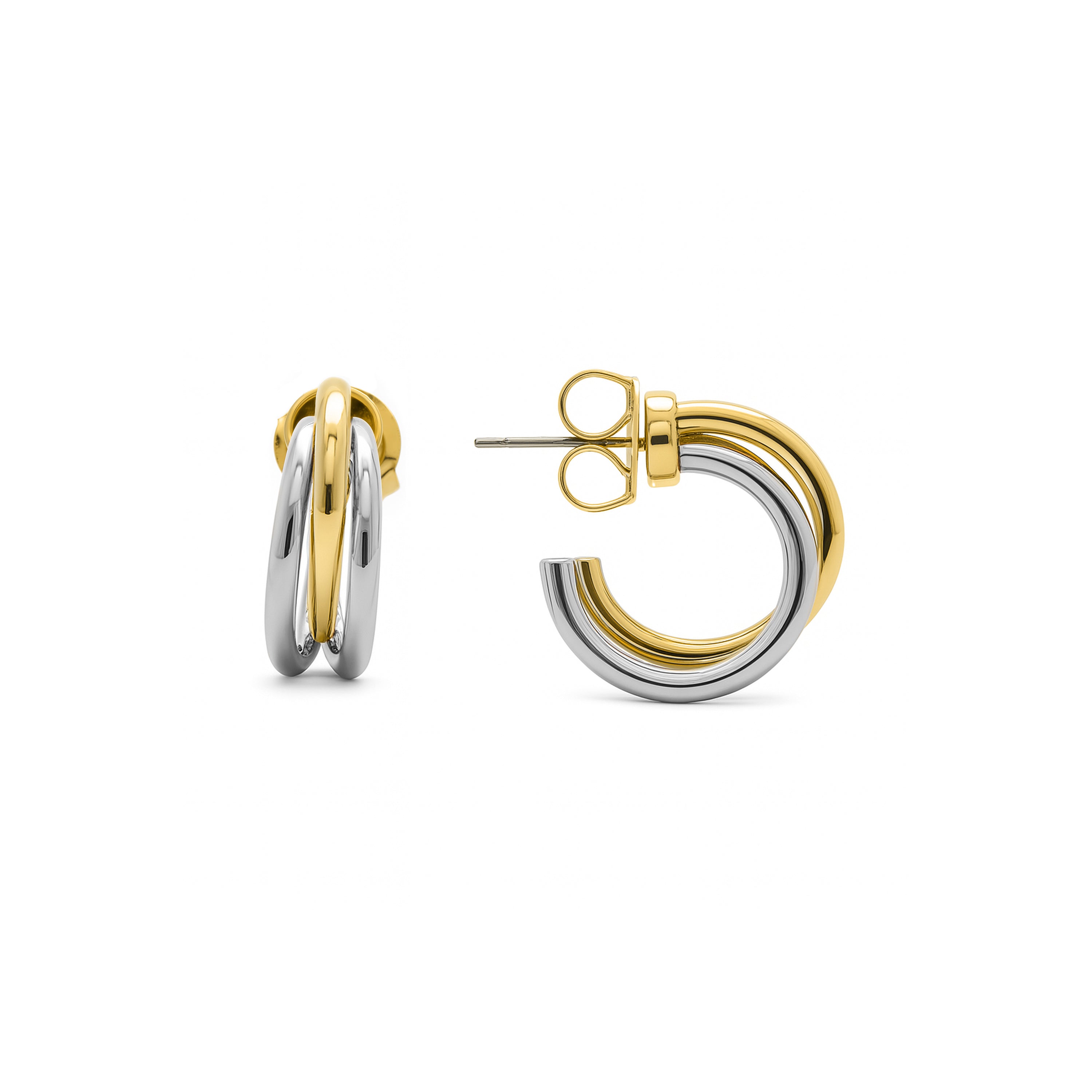 Pendientes acabado en oro amarillo 18k - Coeza