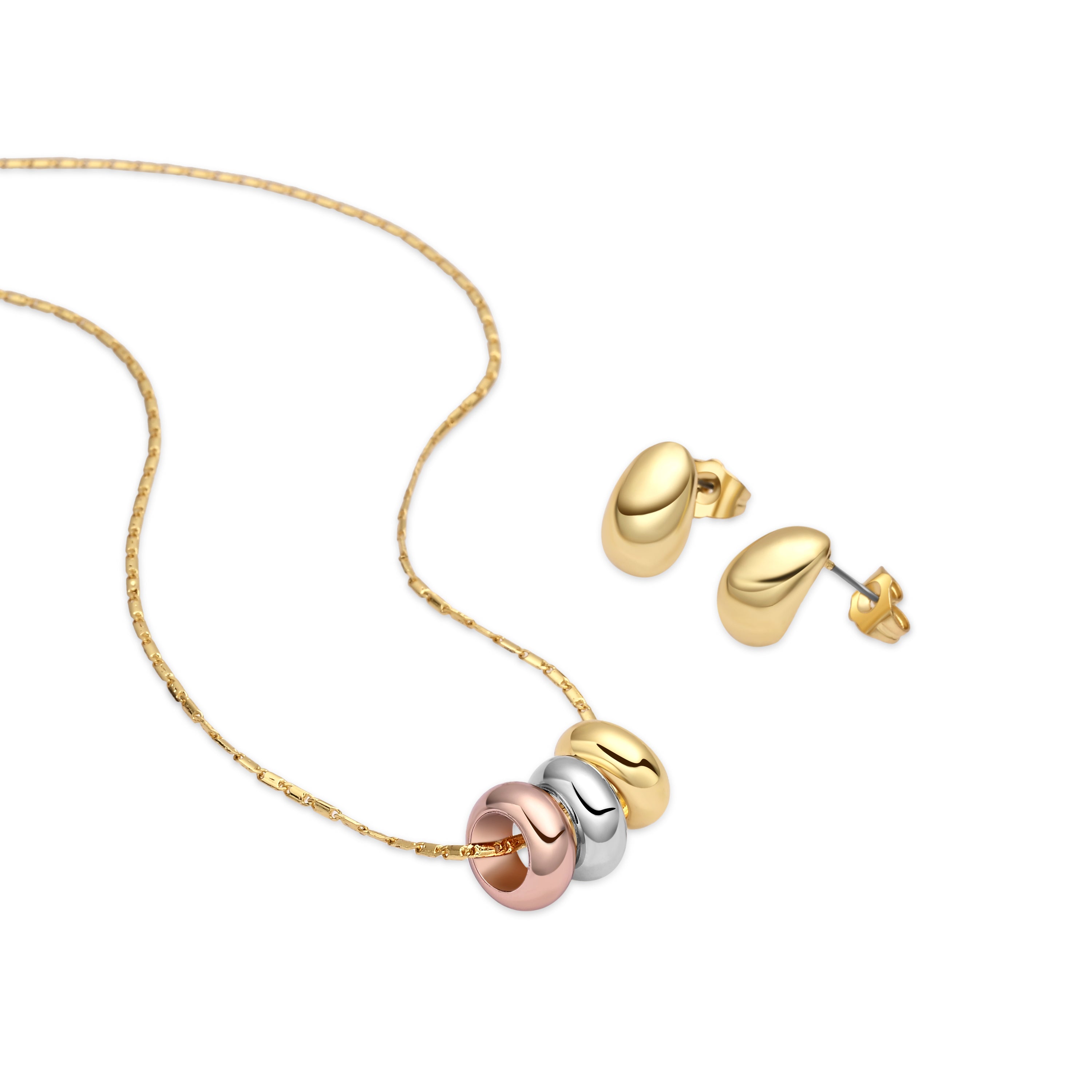 Conjuntos acabado en Rodio, Oro Amarillo y Rosa de 18K - Khak