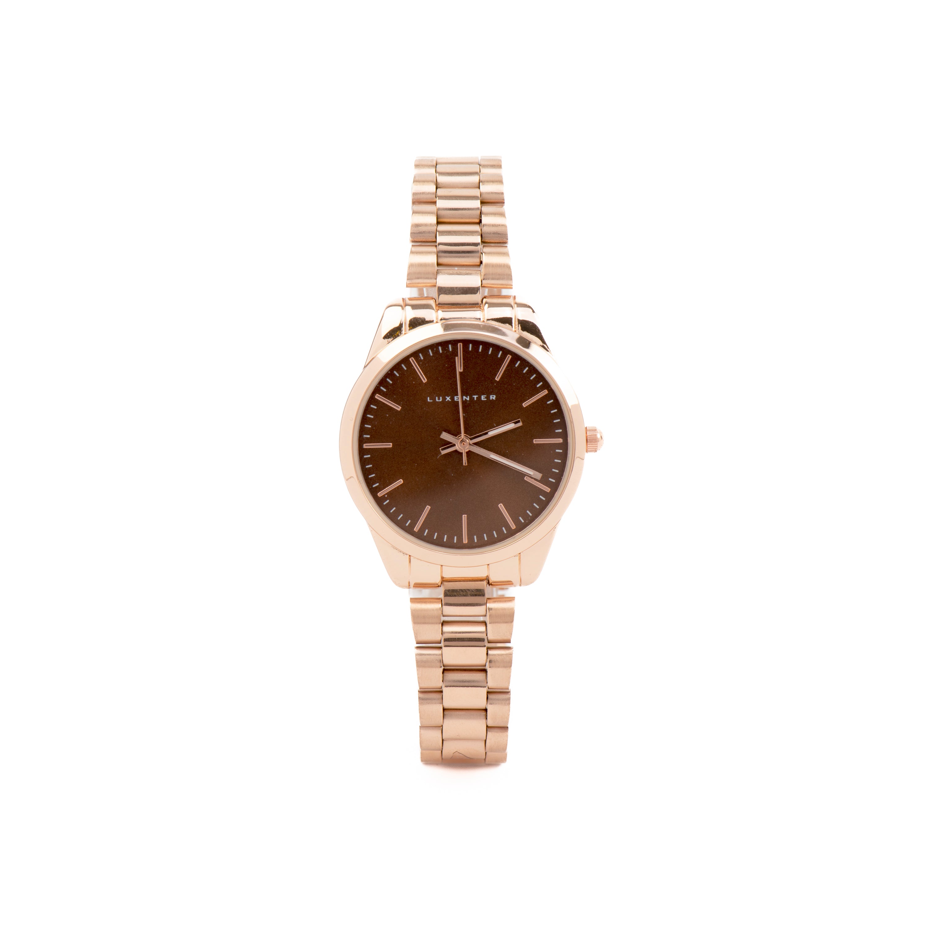 Reloj con Metalizado Marron acabado oro Rosa 18K - Verni