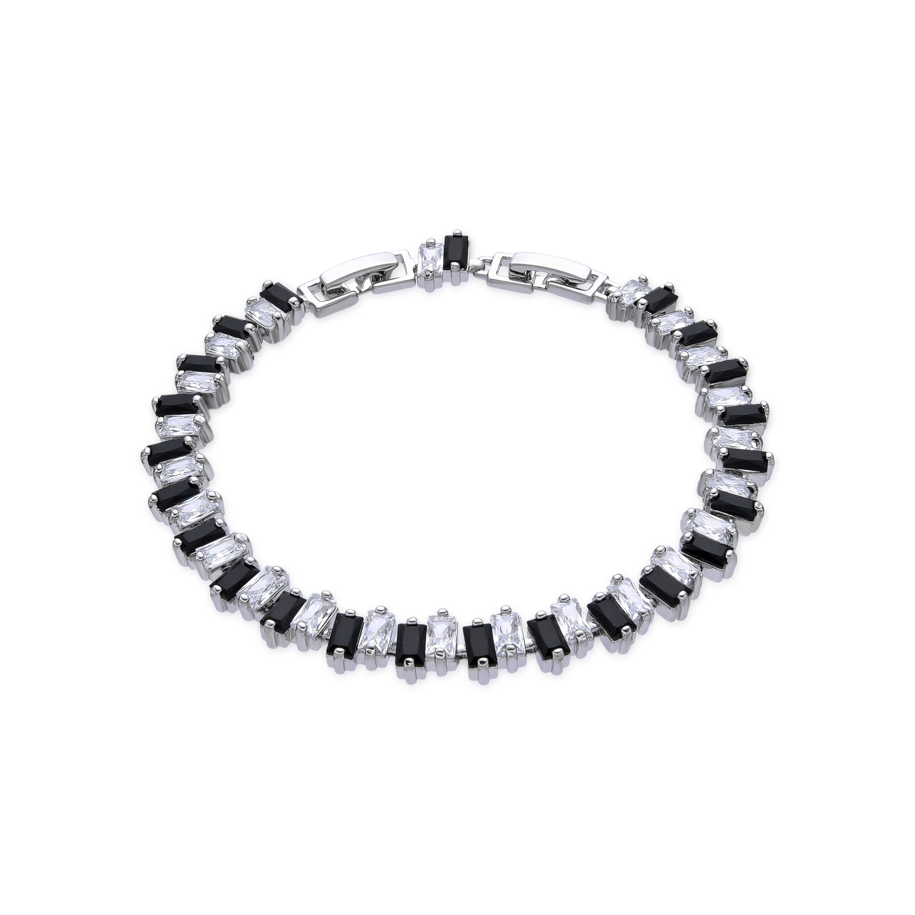 Pulsera acabado plata y Circonita Multicolor - Sifrit