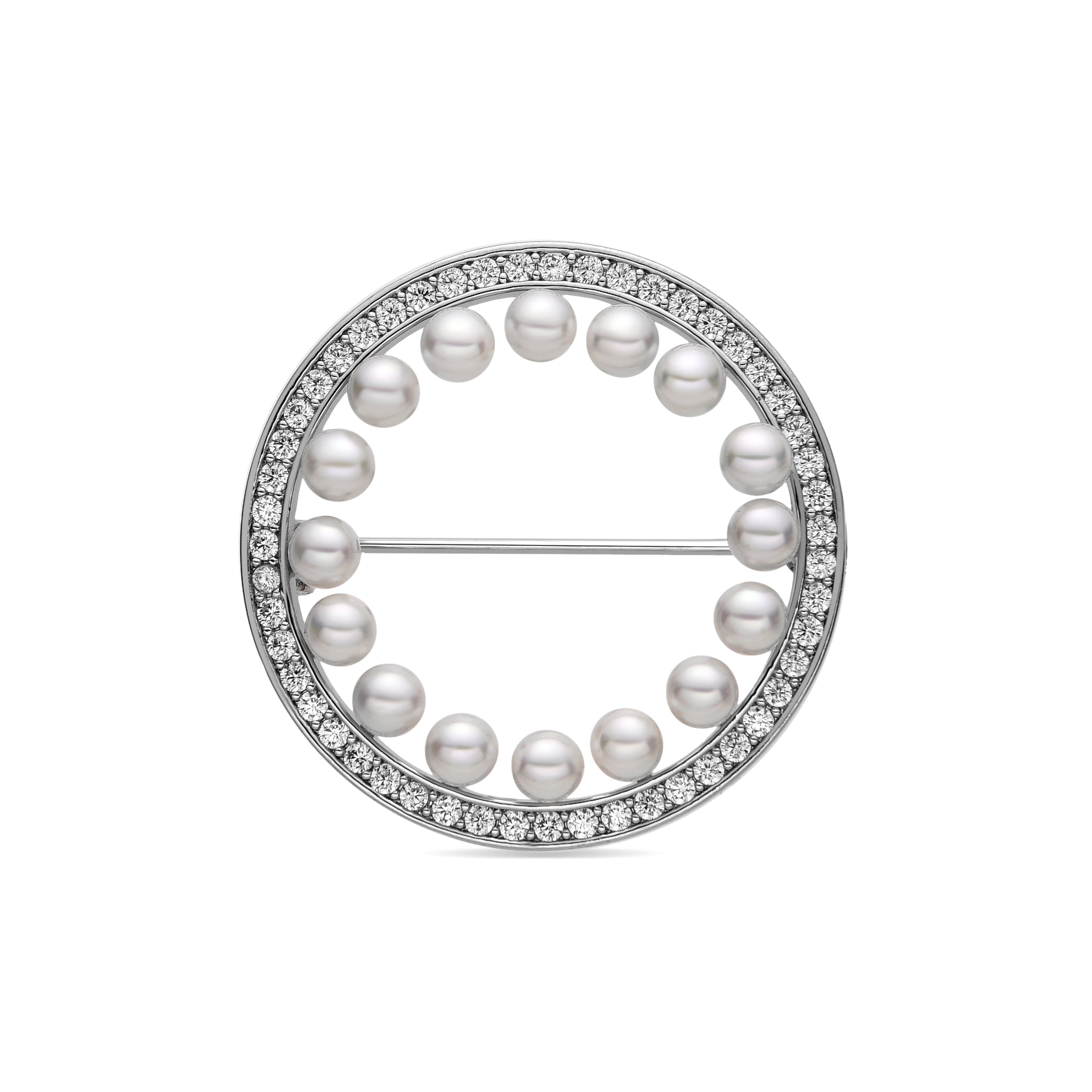 Broche con Perla Blanca acabado plata - Shami