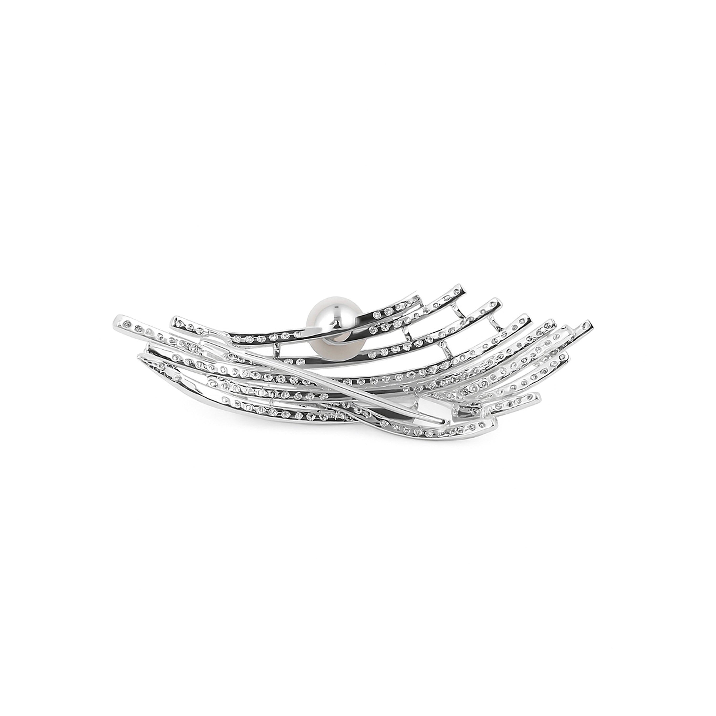 Broche de Perla Blanca acabado en Plata de Ley 925 - Mariso