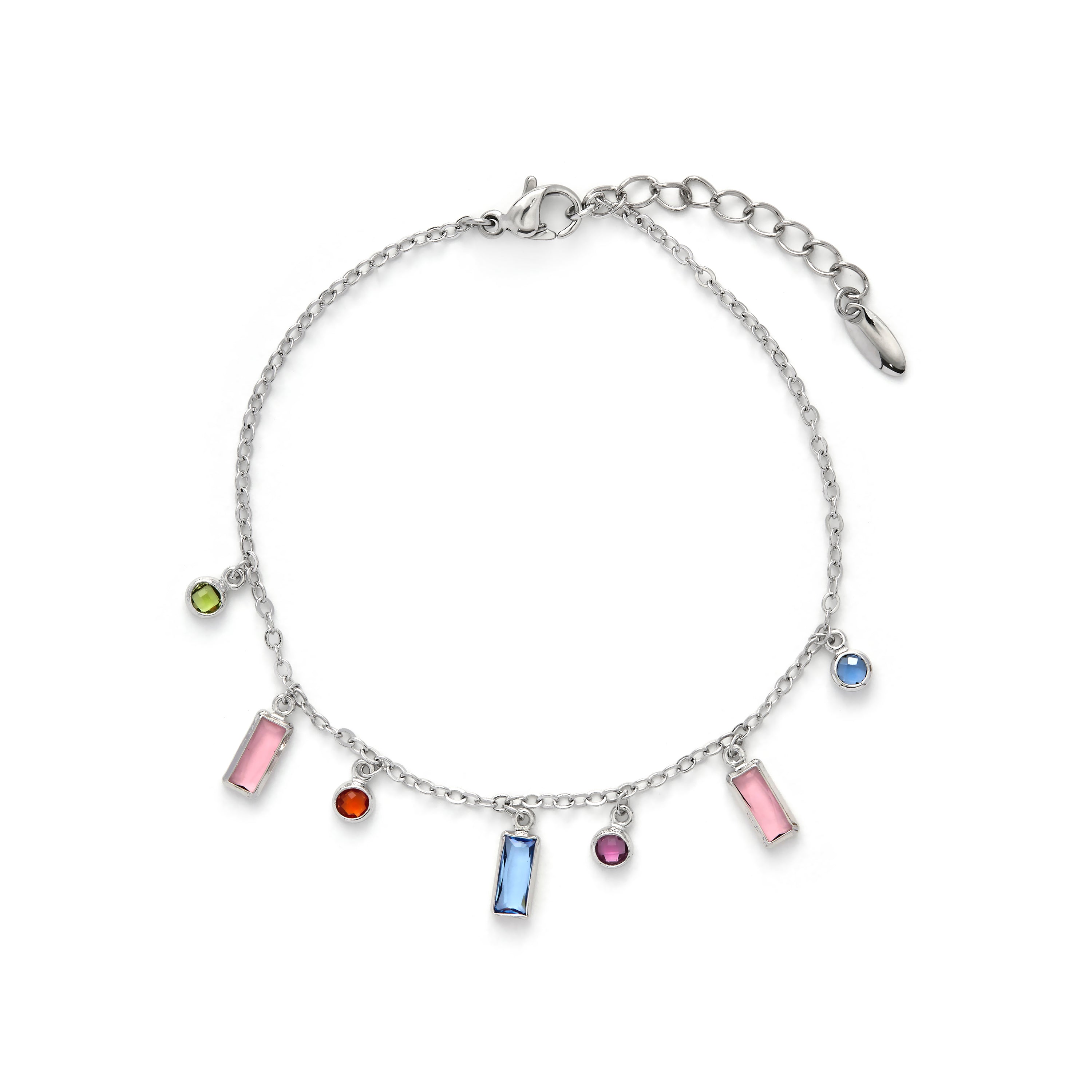 Pulsera de Circonita Multicolor acabado en Rodio - Thoy