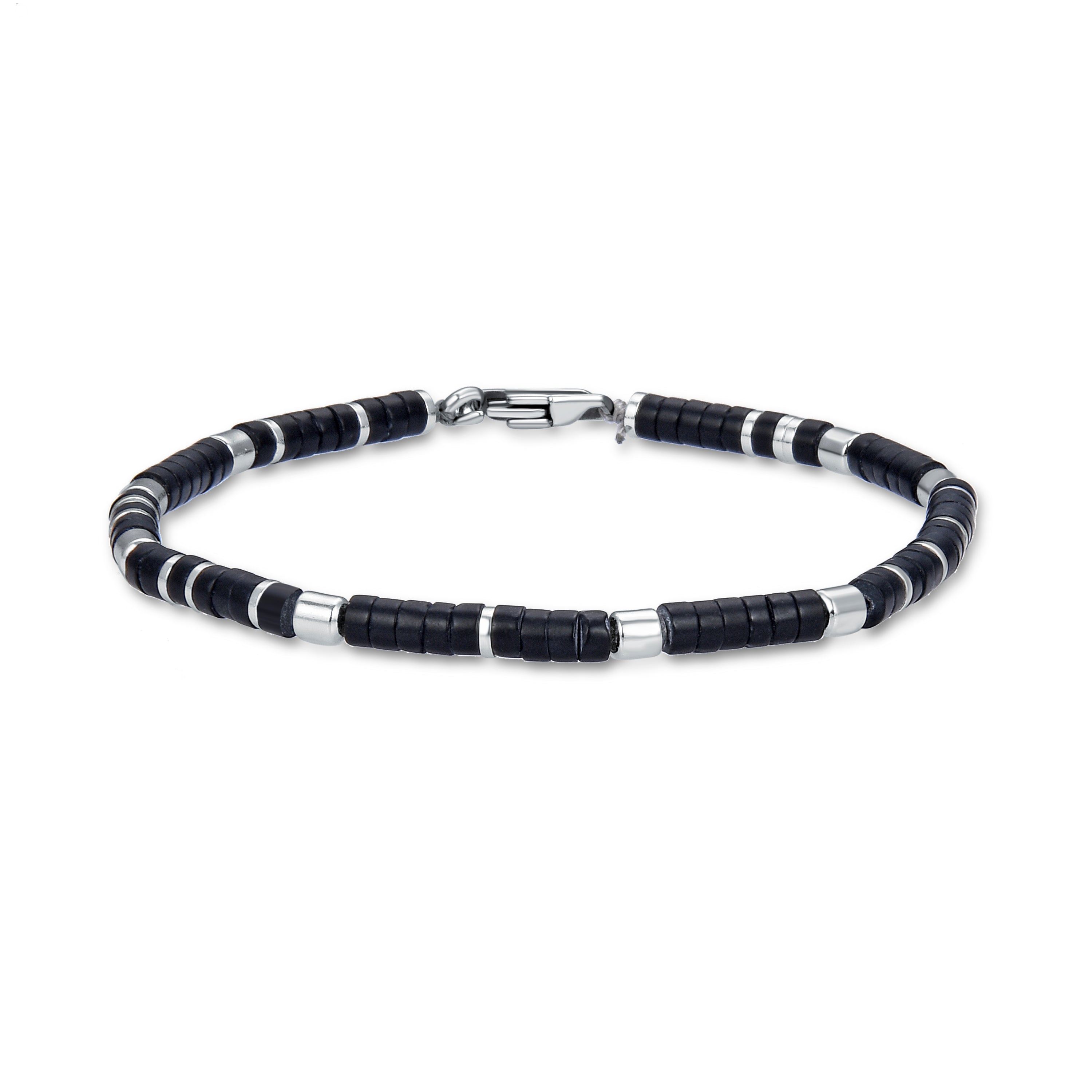 Pulsera de Onix acabada en rodio - Zadir