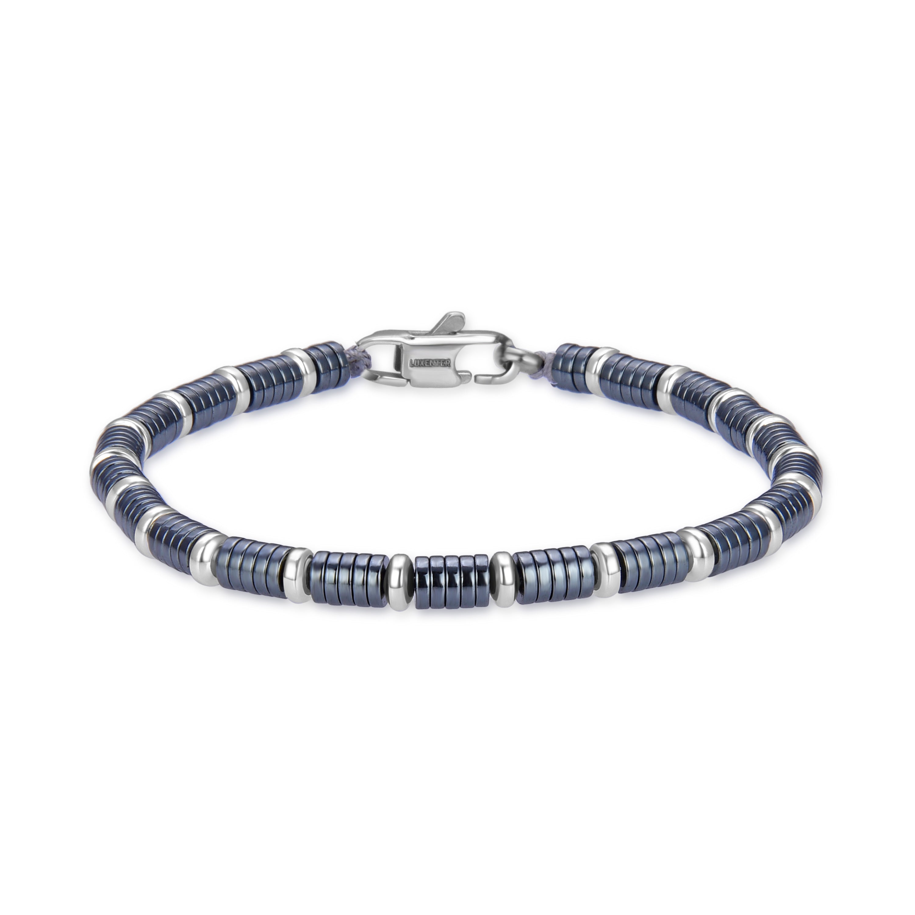 Pulsera de Hematite acabada en rodio - Rarik