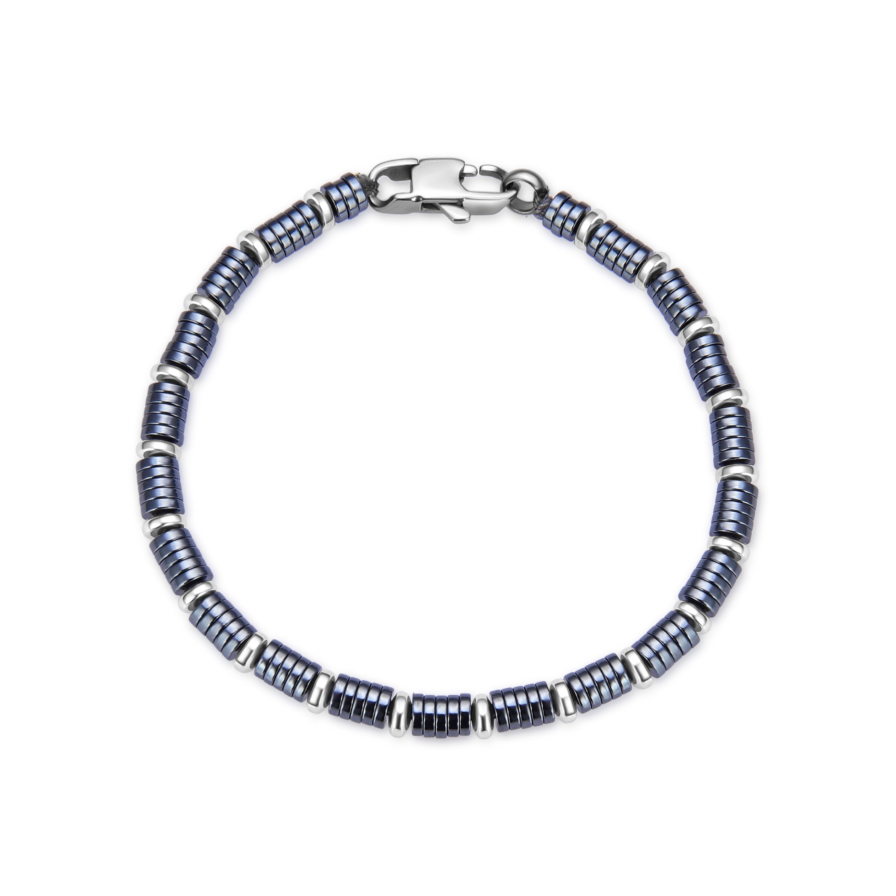 Pulsera de Hematite acabada en rodio - Rarik