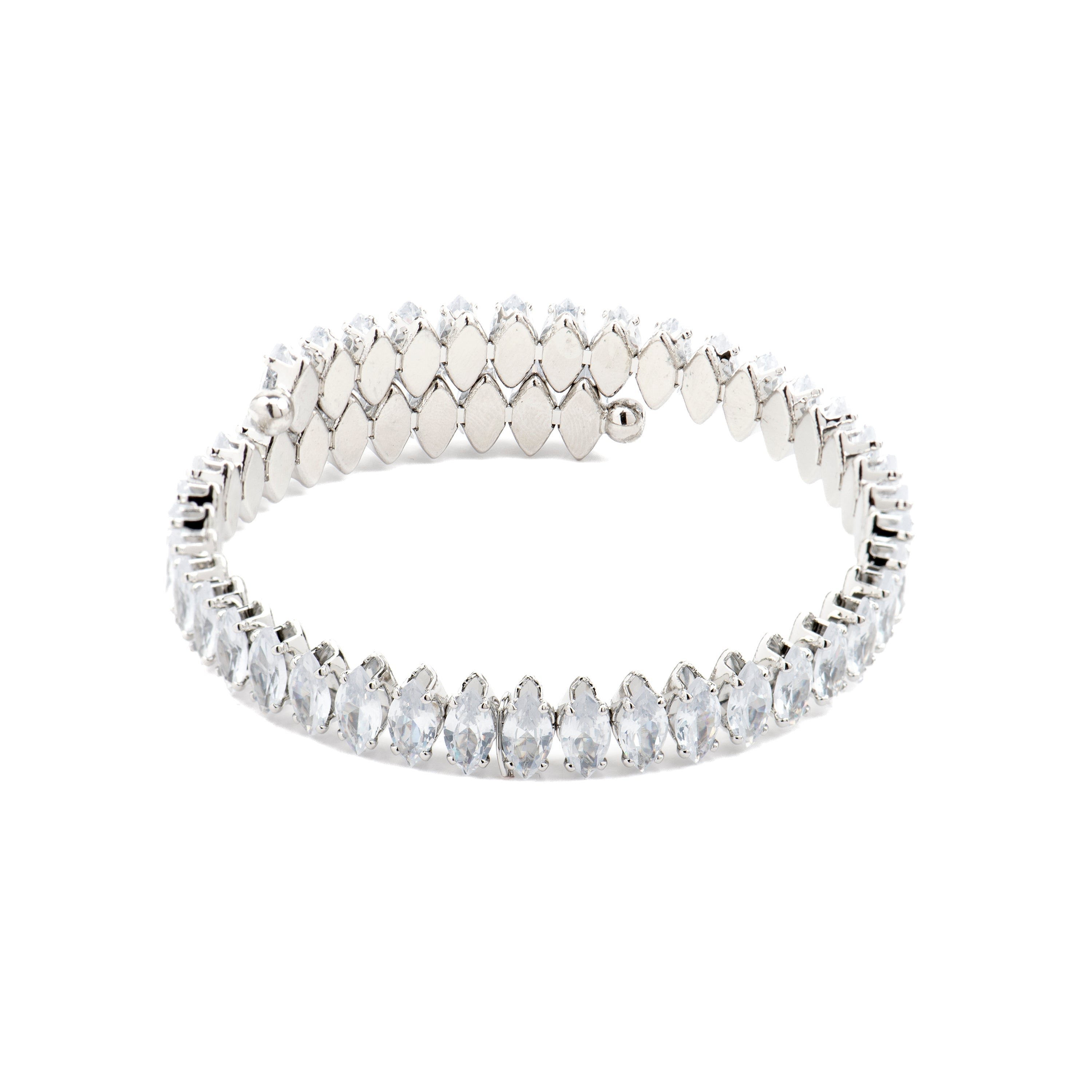 Pulsera con Circonita Brillante acabado plata - Comega
