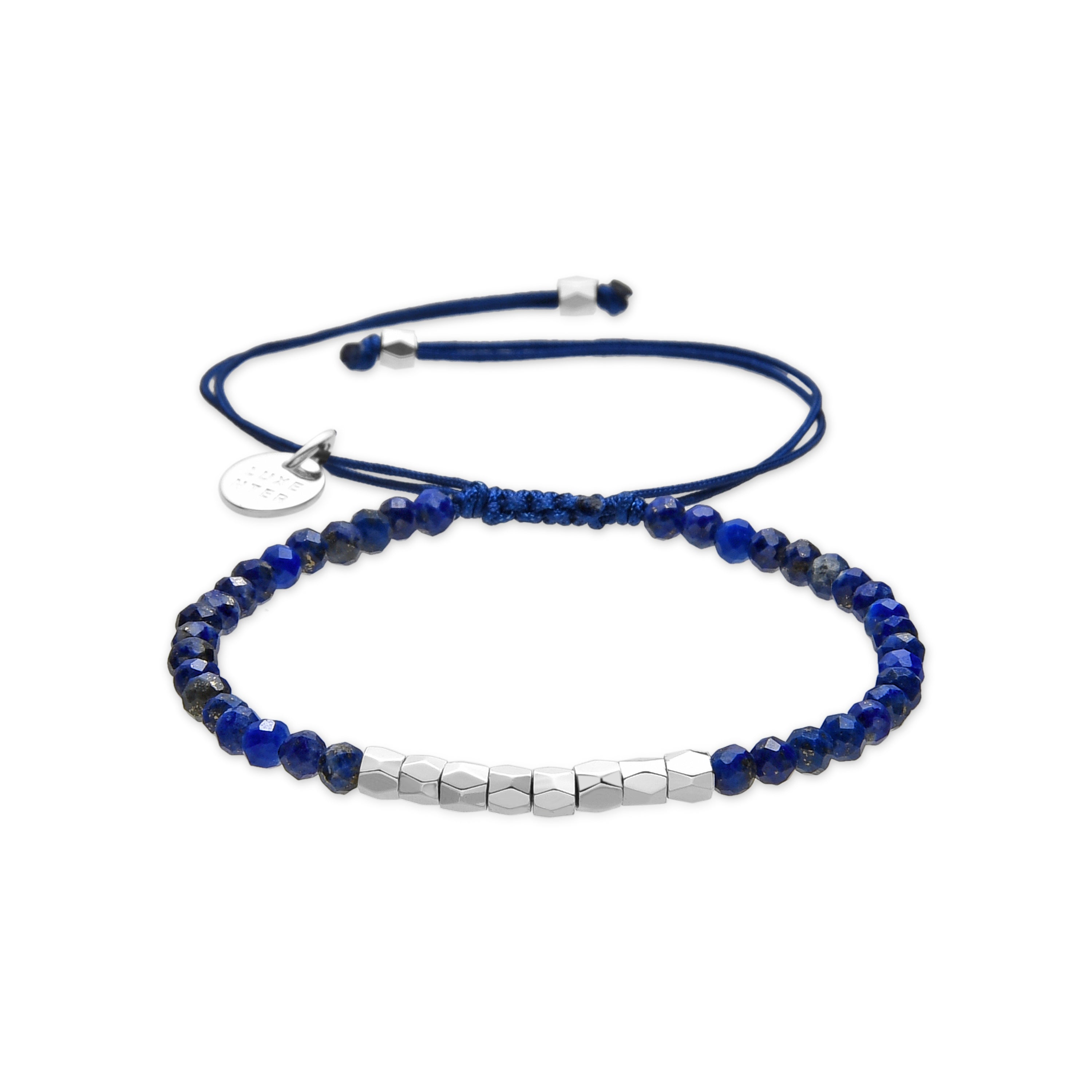 Pulsera acabado plata y Lapislazuli Natural - Likah