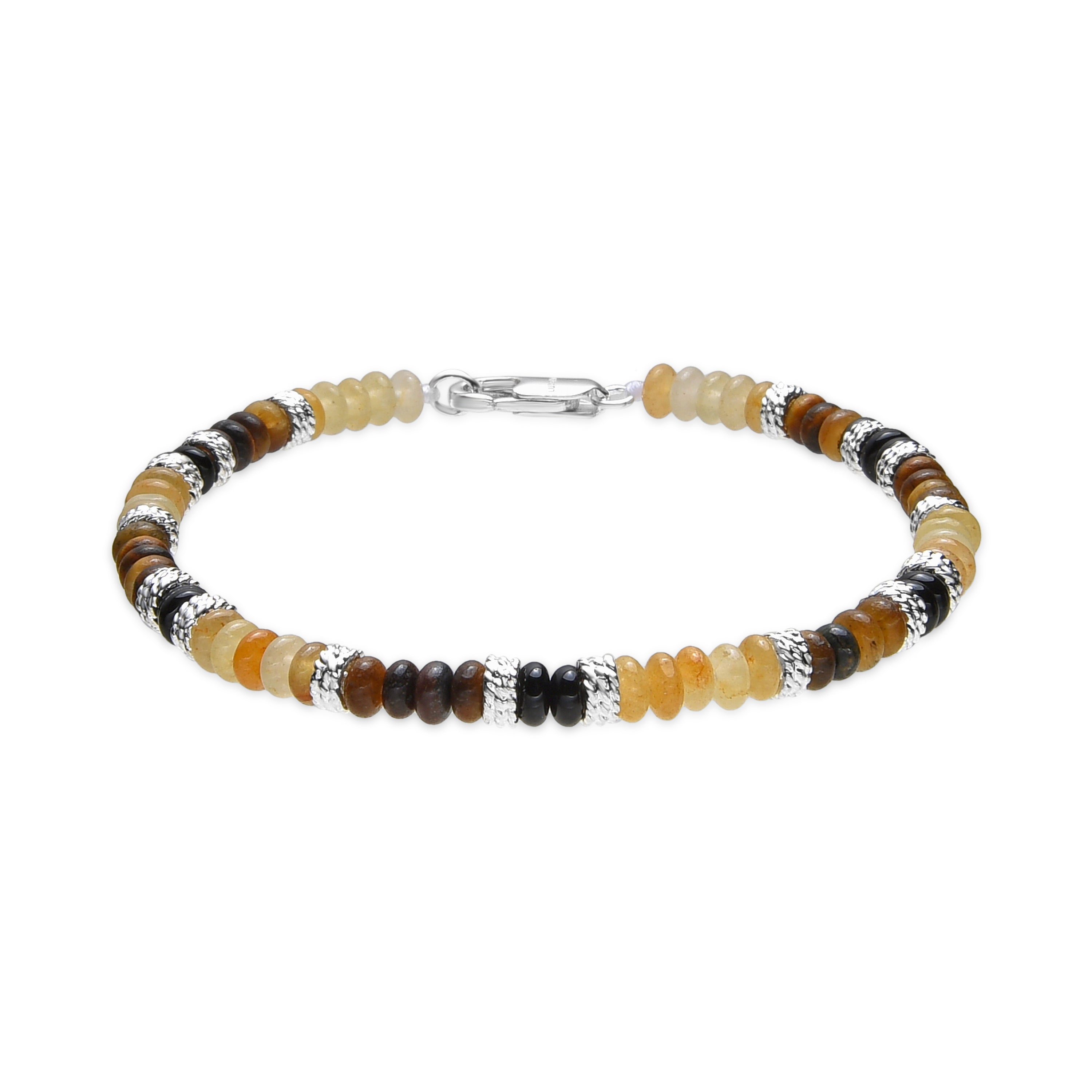 Pulsera acabado plata y Ojo de Tigre - Ekap