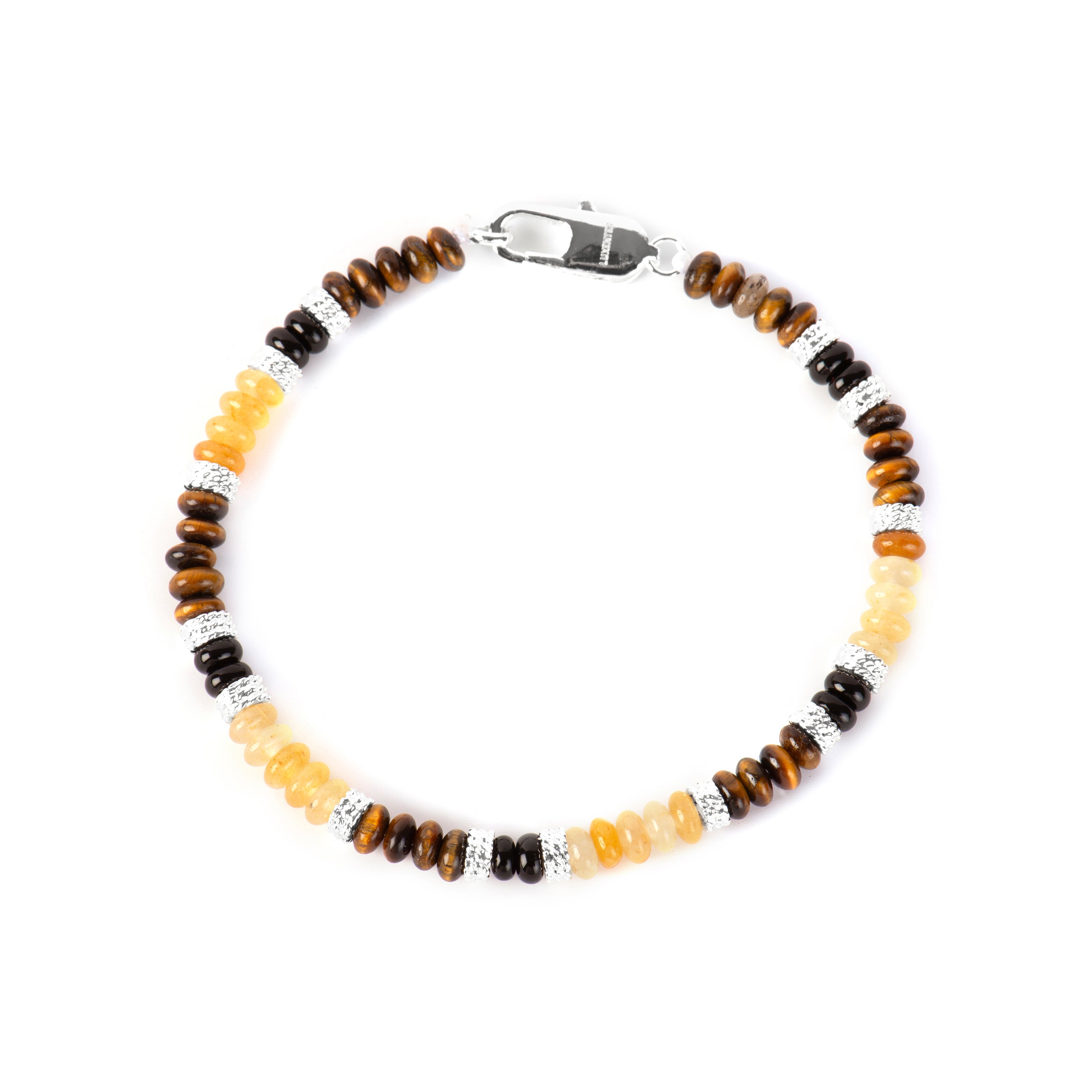 Pulsera acabado plata y Ojo de Tigre - Ekap