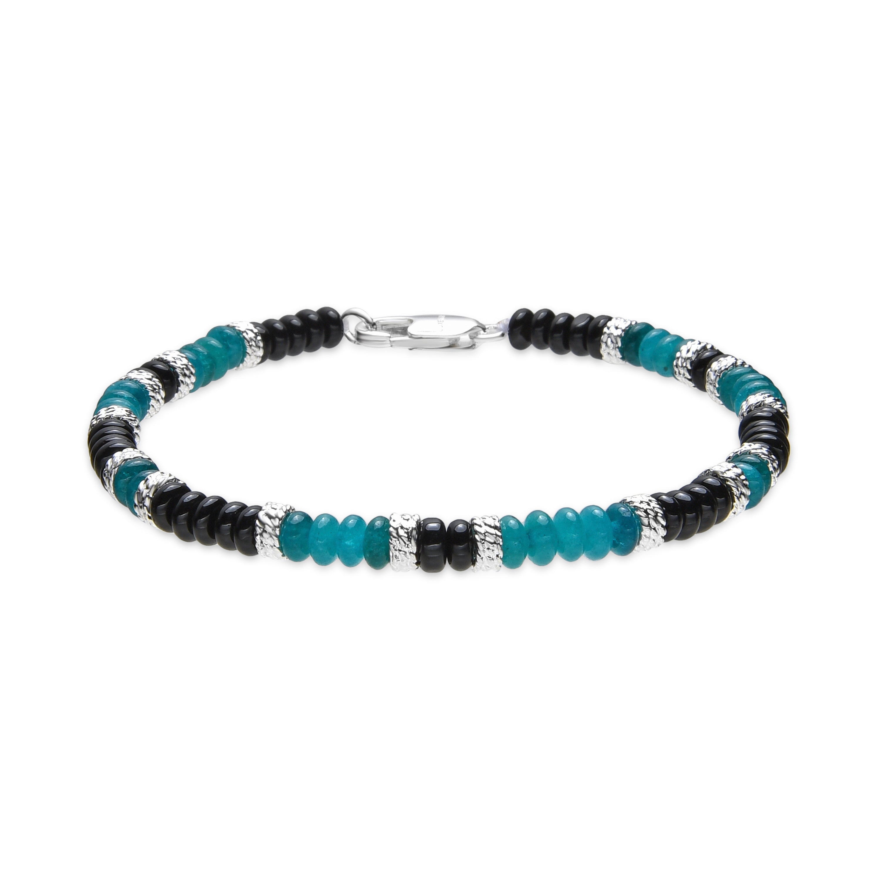 Pulsera acabado plata y Onix - Ekap