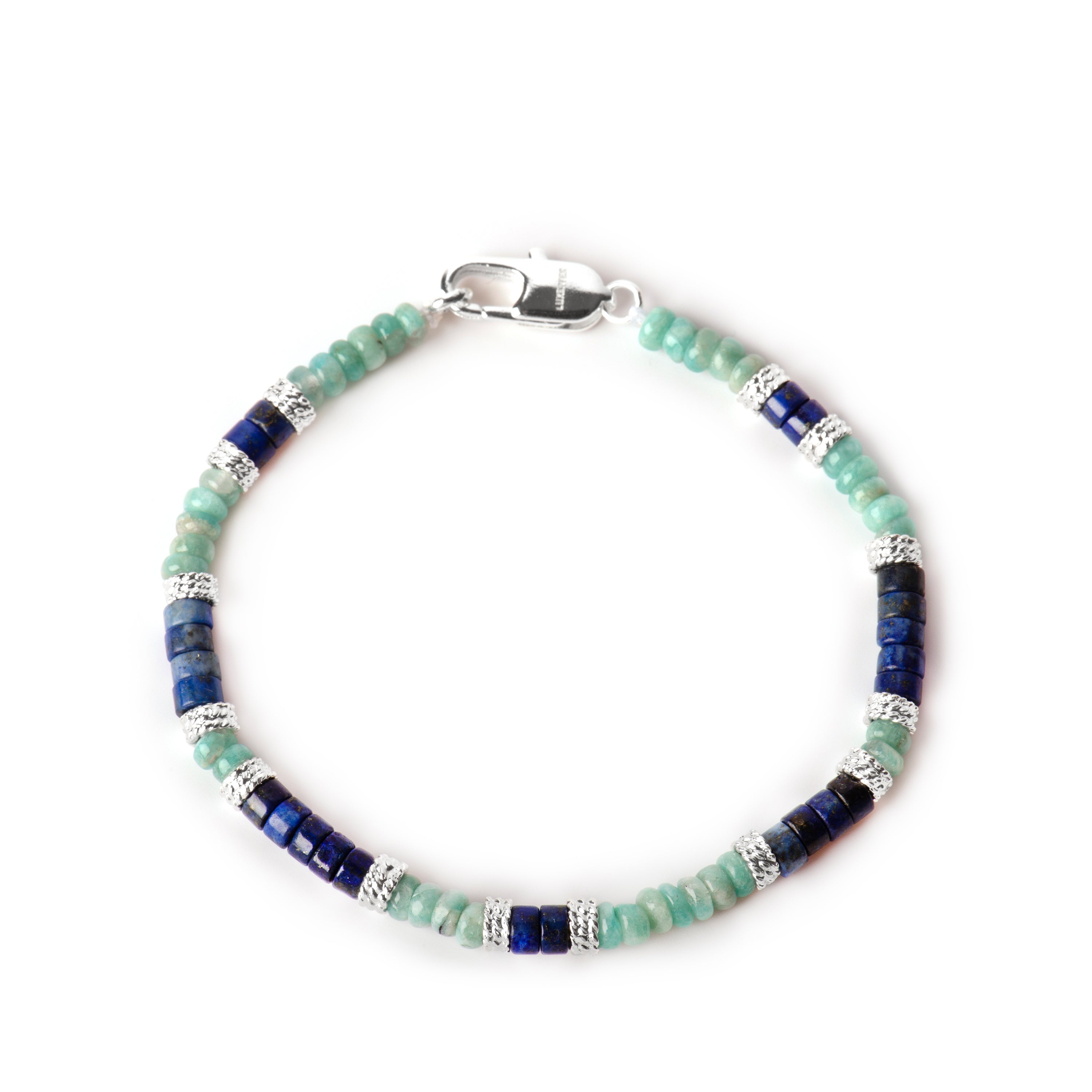 Pulsera acabado plata y Amazonita - Ekap