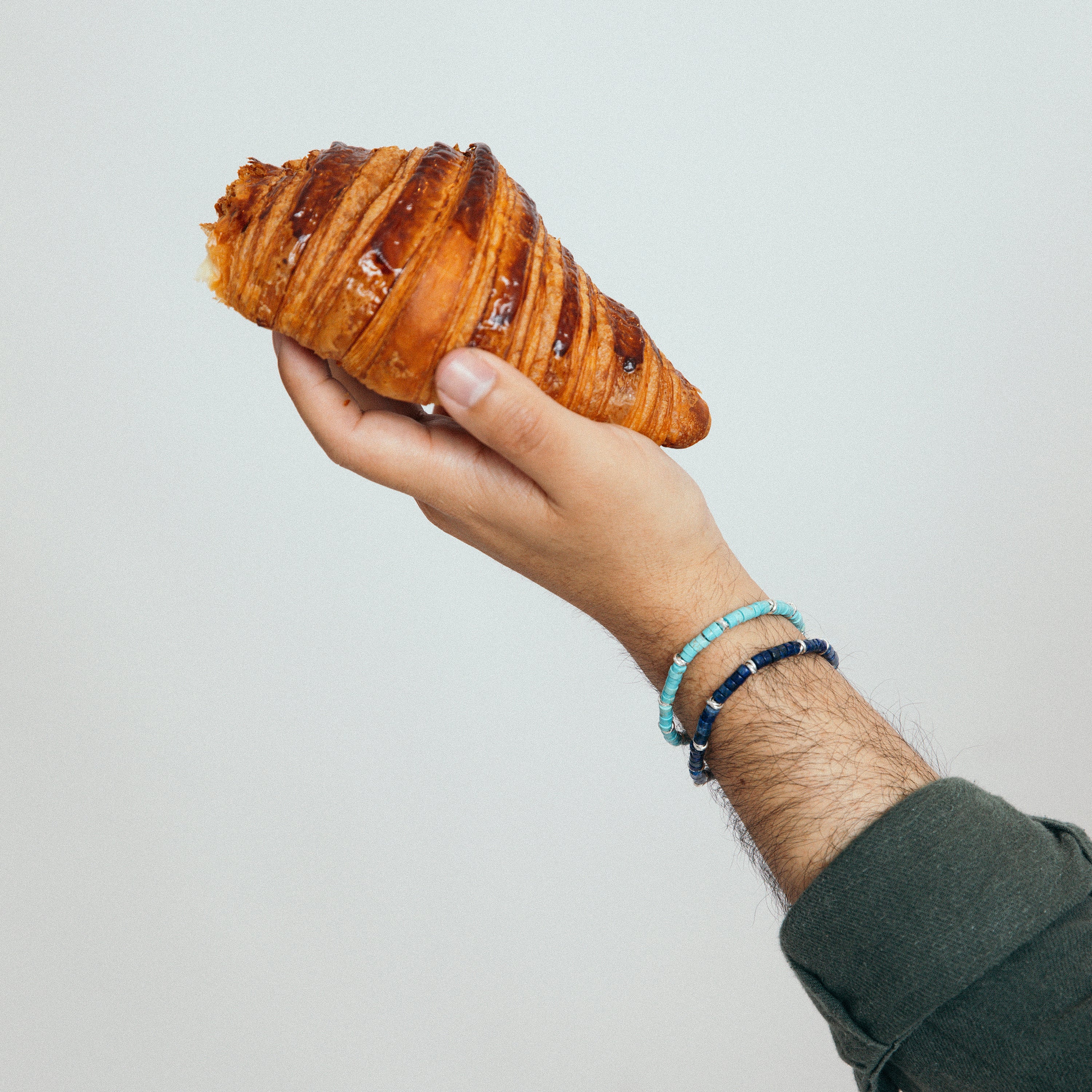Pulsera acabado plata y Turquesa - Silbi