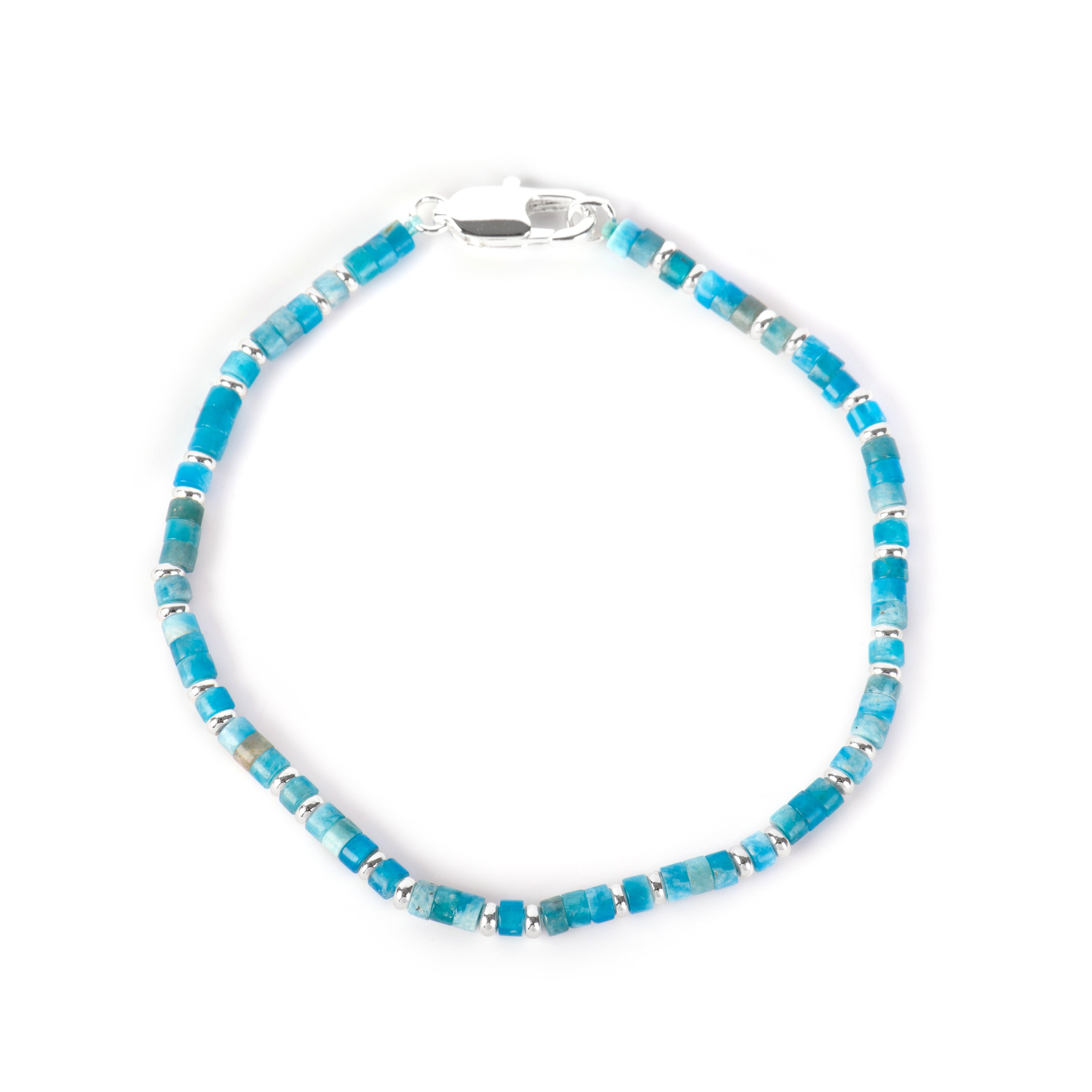 Pulsera acabado plata y Apatita - Hayo