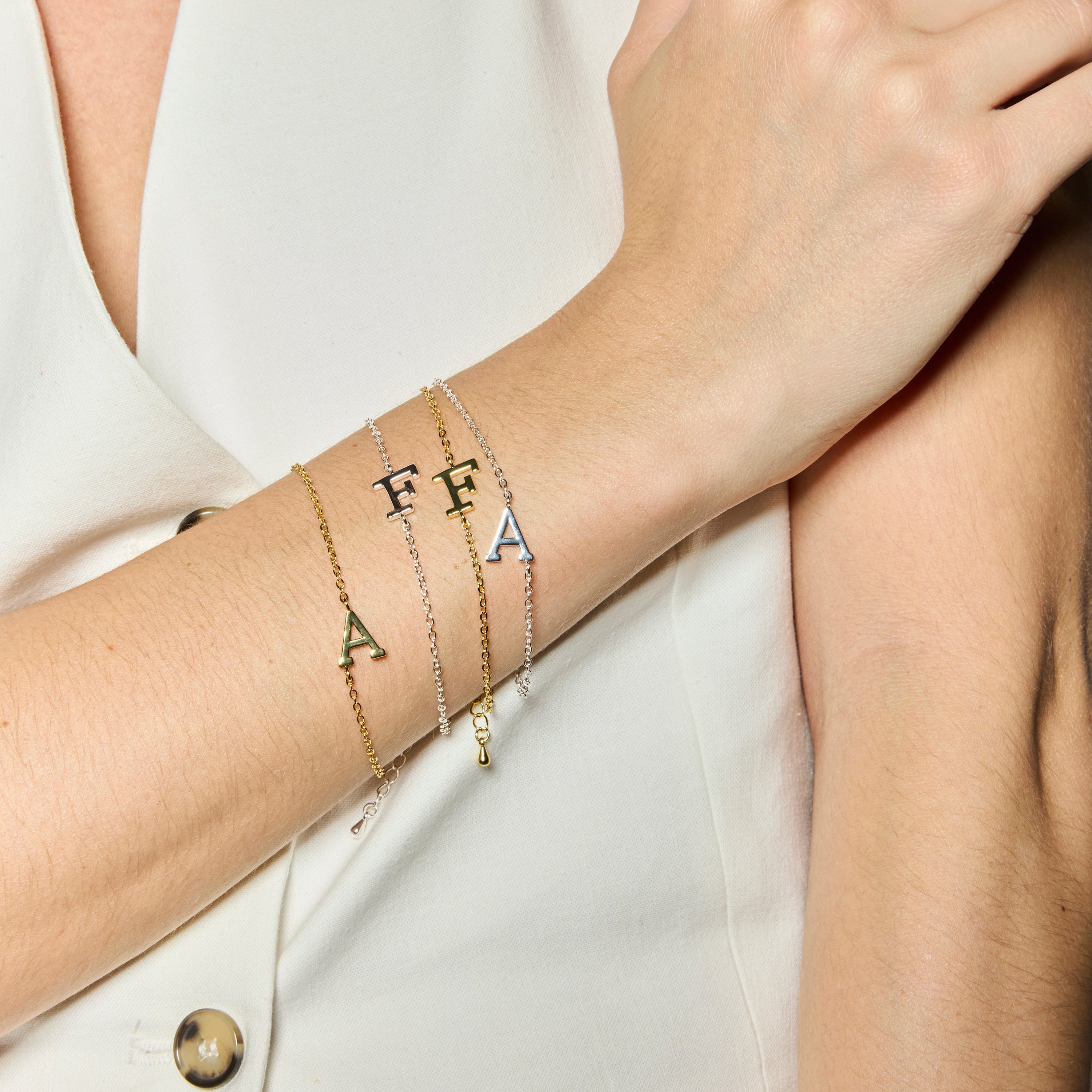 Pulsera acabado plata - Alphabet