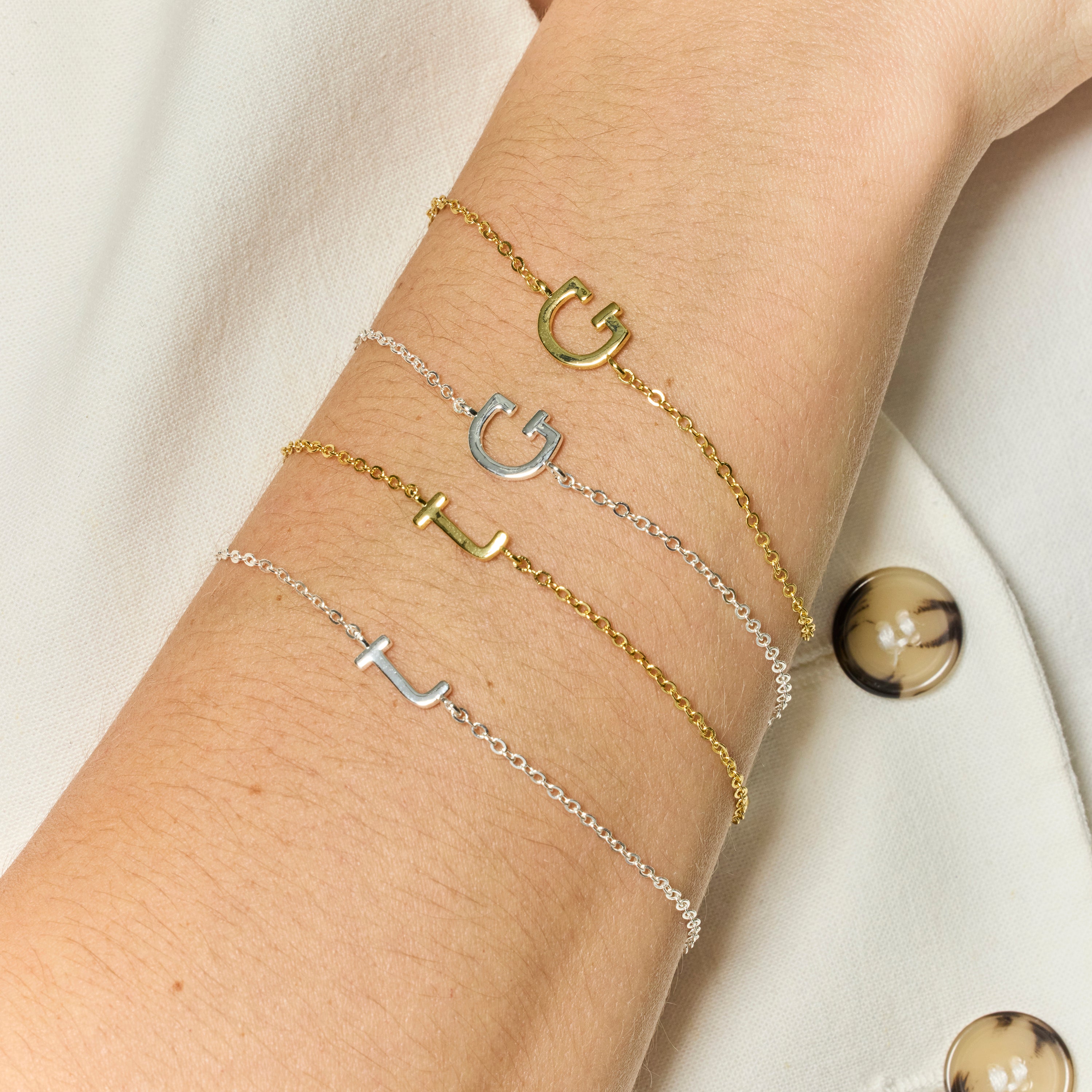 Pulsera acabado plata - Alphabet