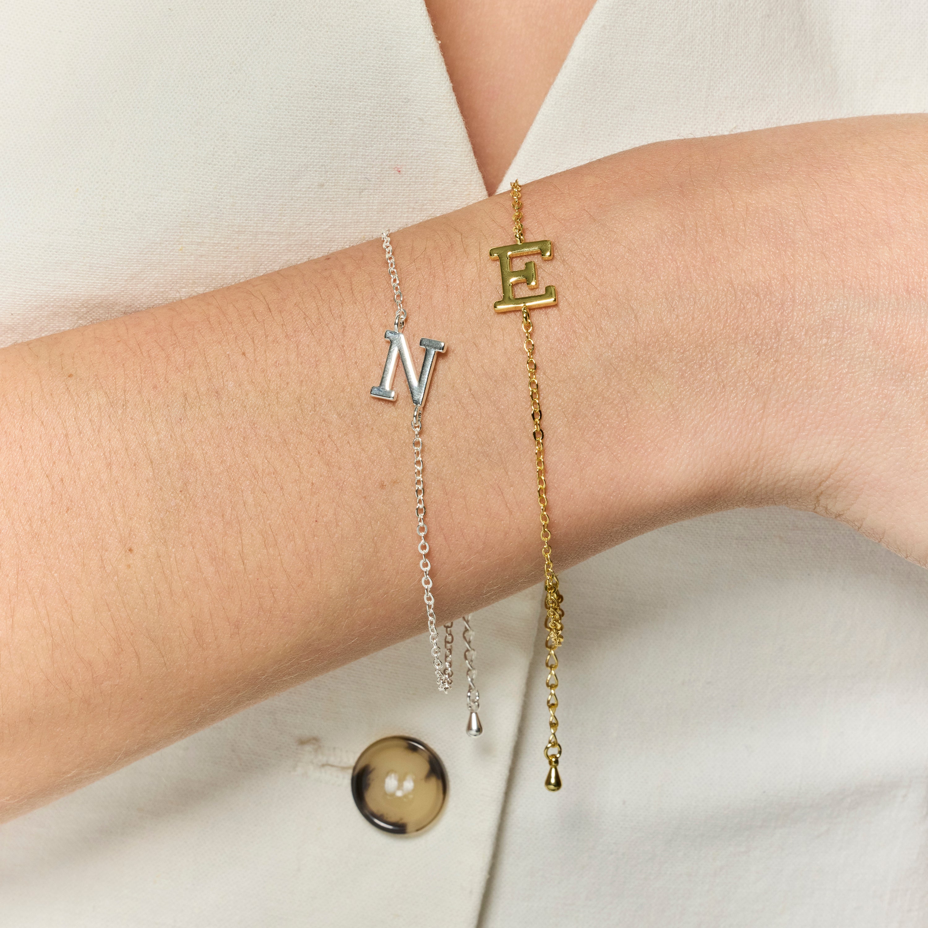 Pulsera acabado plata - Alphabet