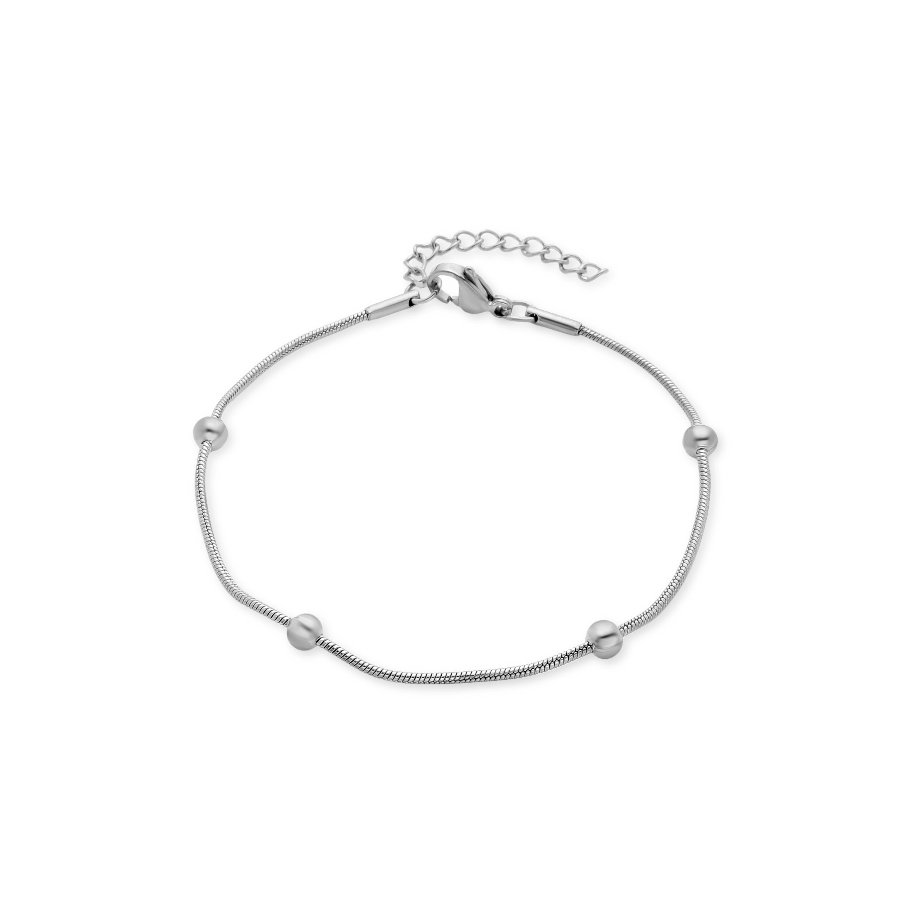 Pulsera acabada en rodio - Zaham