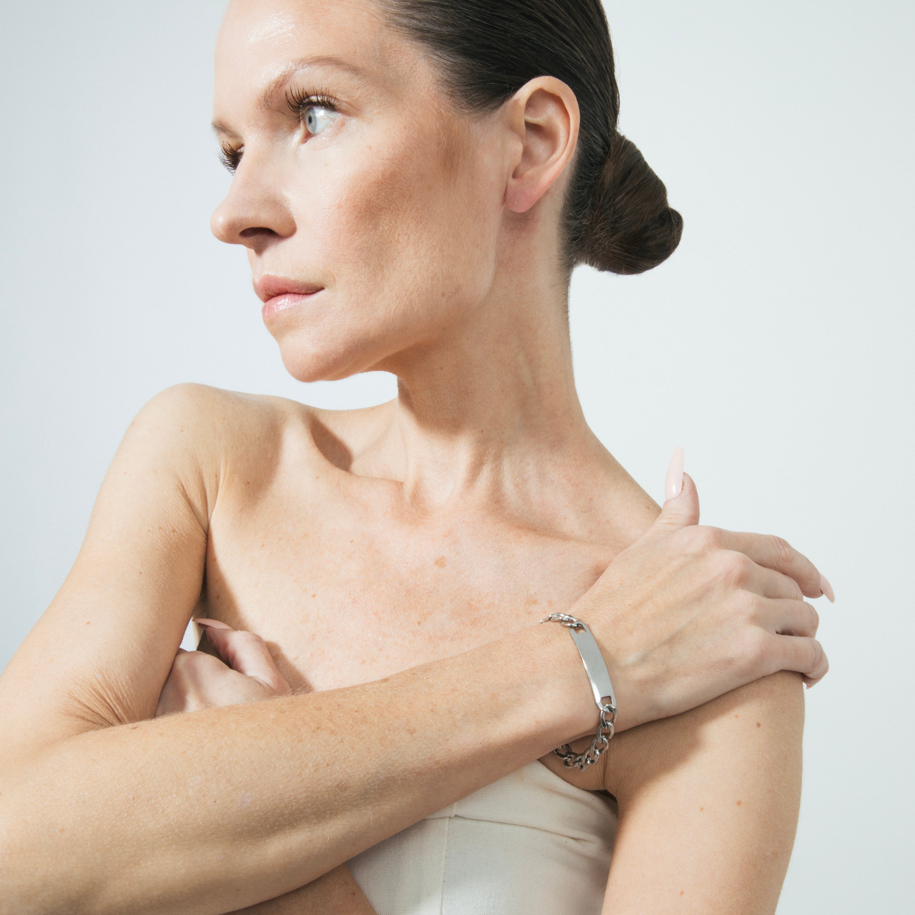 Pulsera acabado en rodio - Yitru