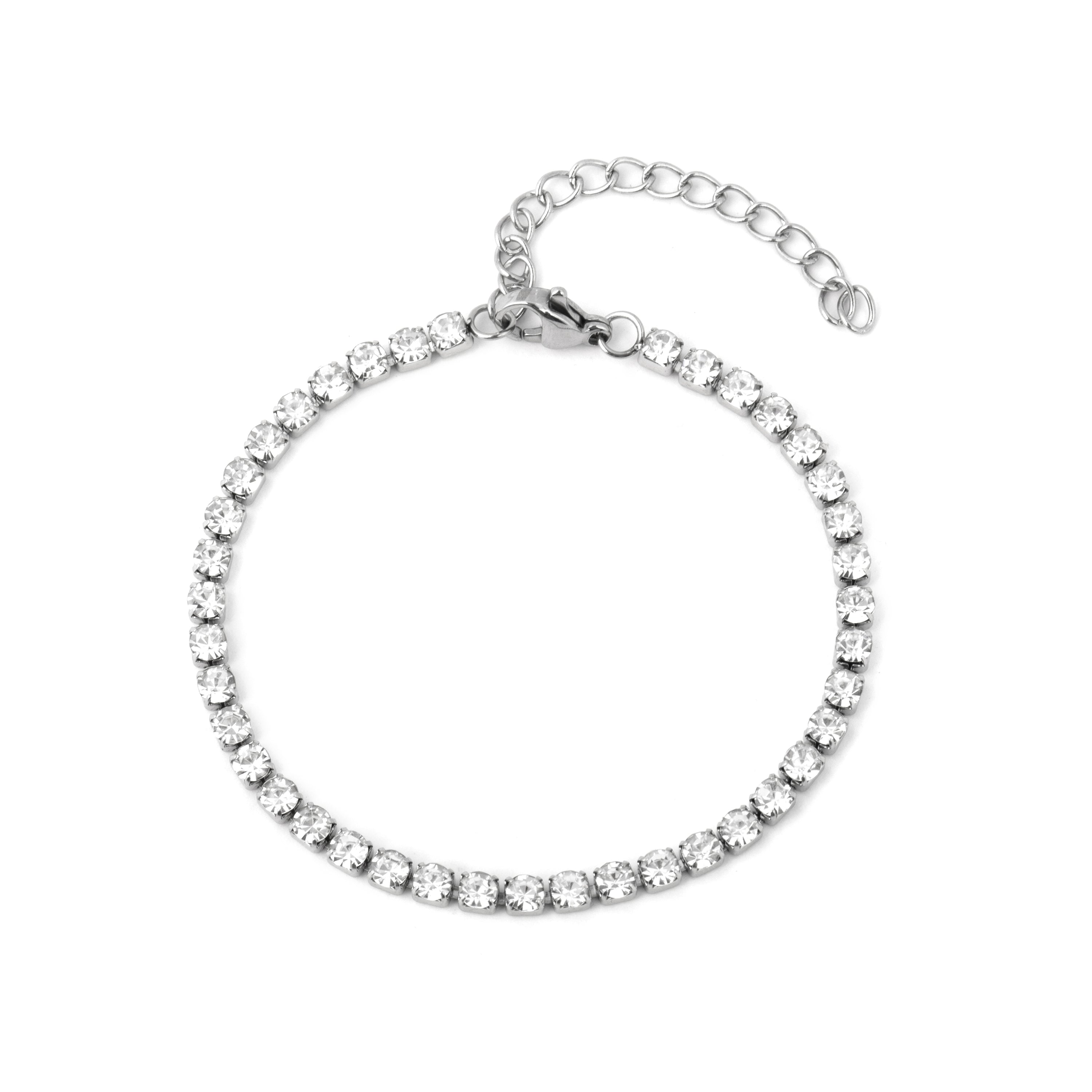 Pulsera de Circonita Brillante acabado en Plata de Ley 925 - Baliko
