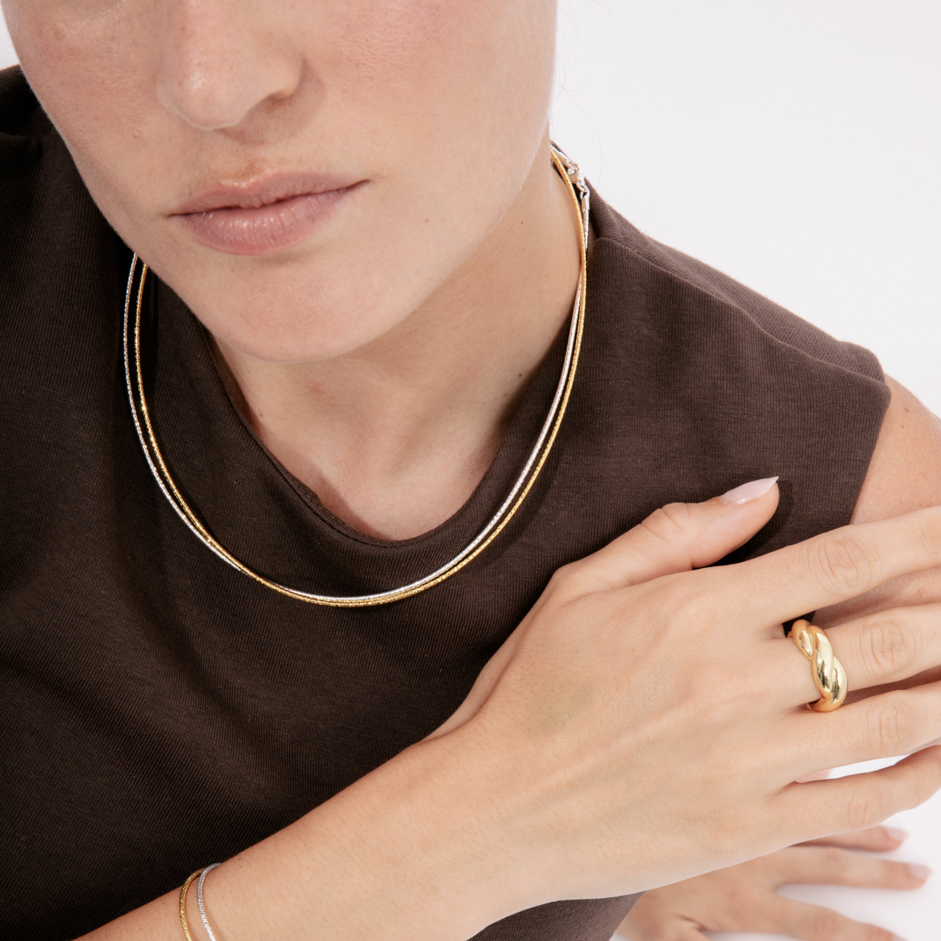 Pulsera acabado en rodio - Nui