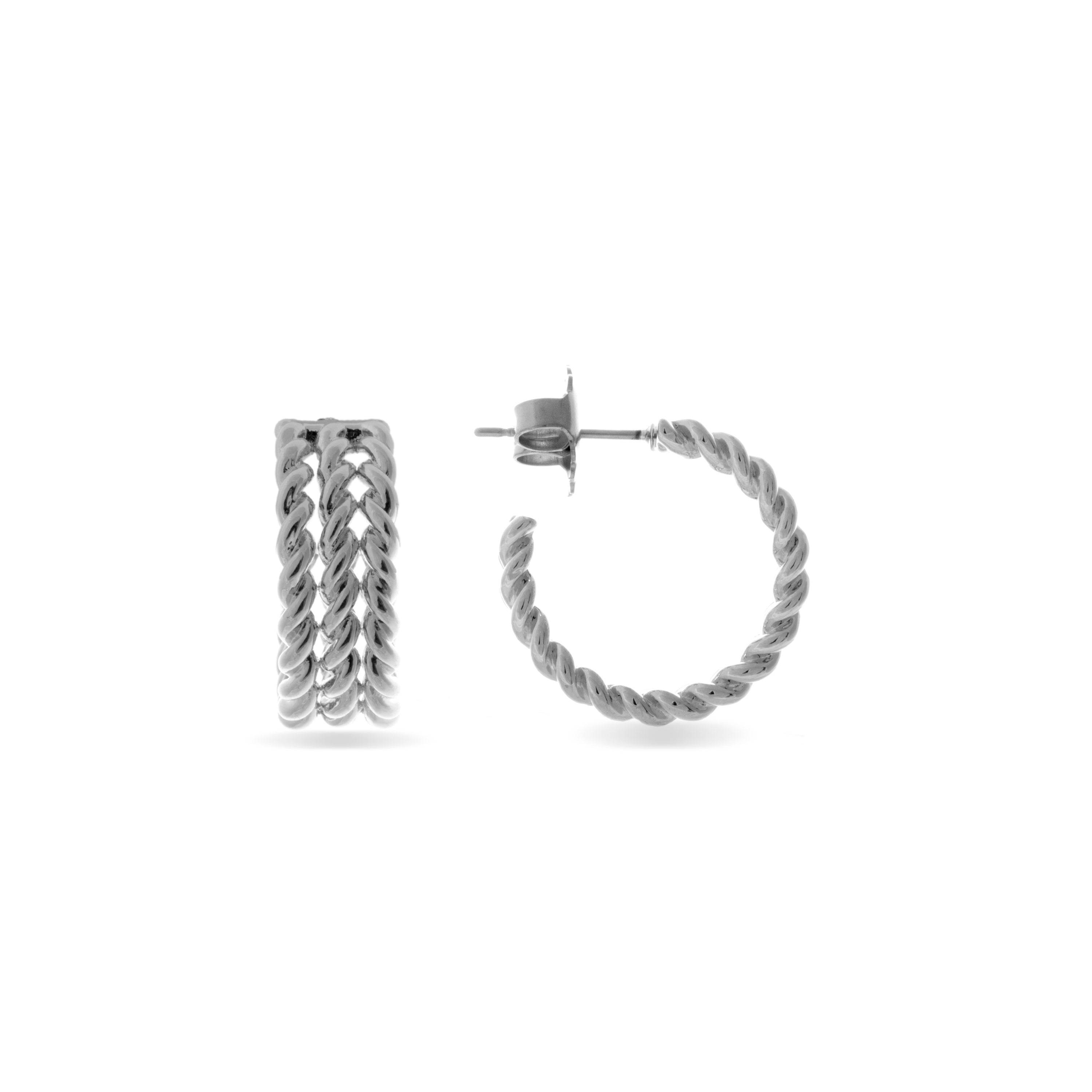 Pendientes acabado plata - Hisdra