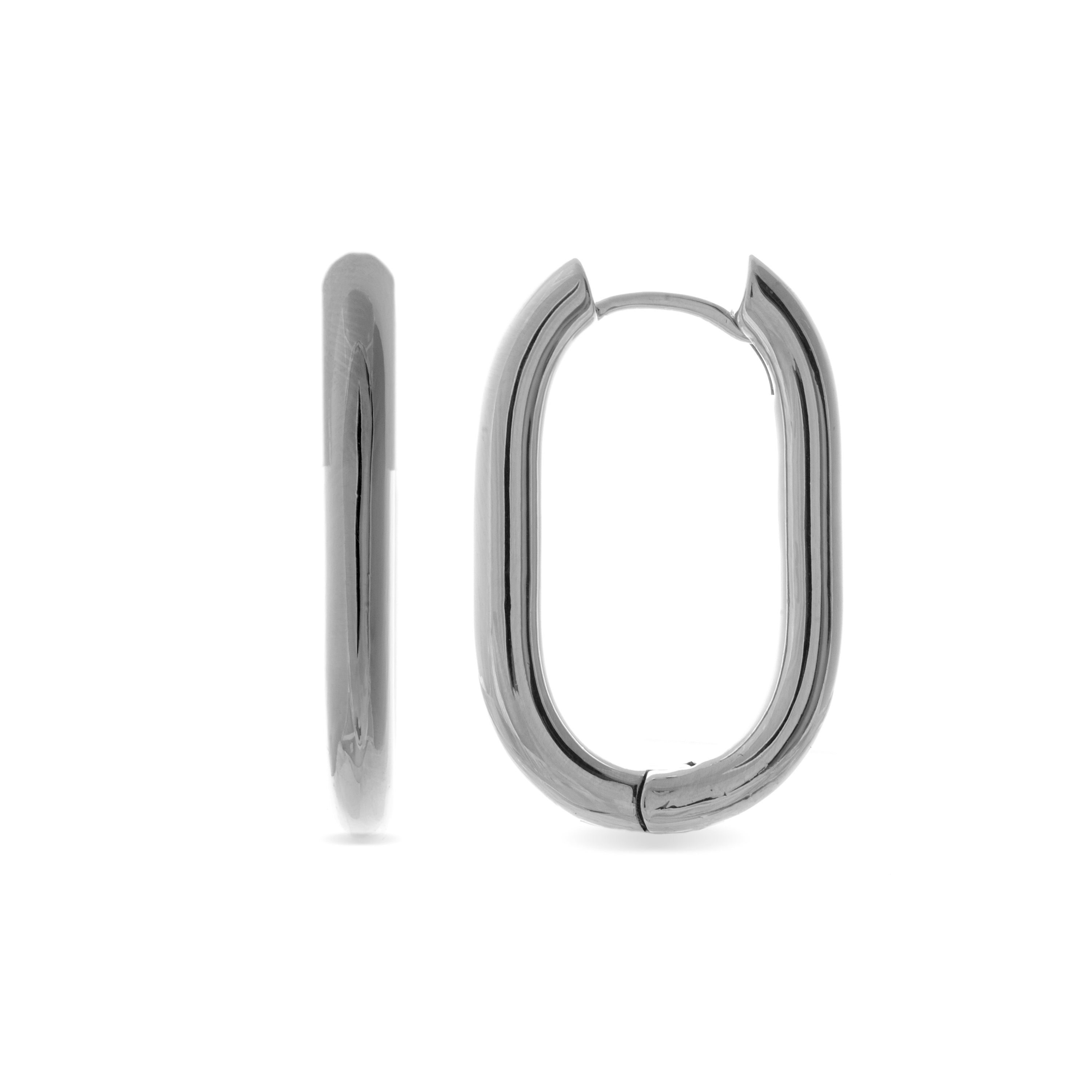 Pendientes acabados en rodio - Lusdrid