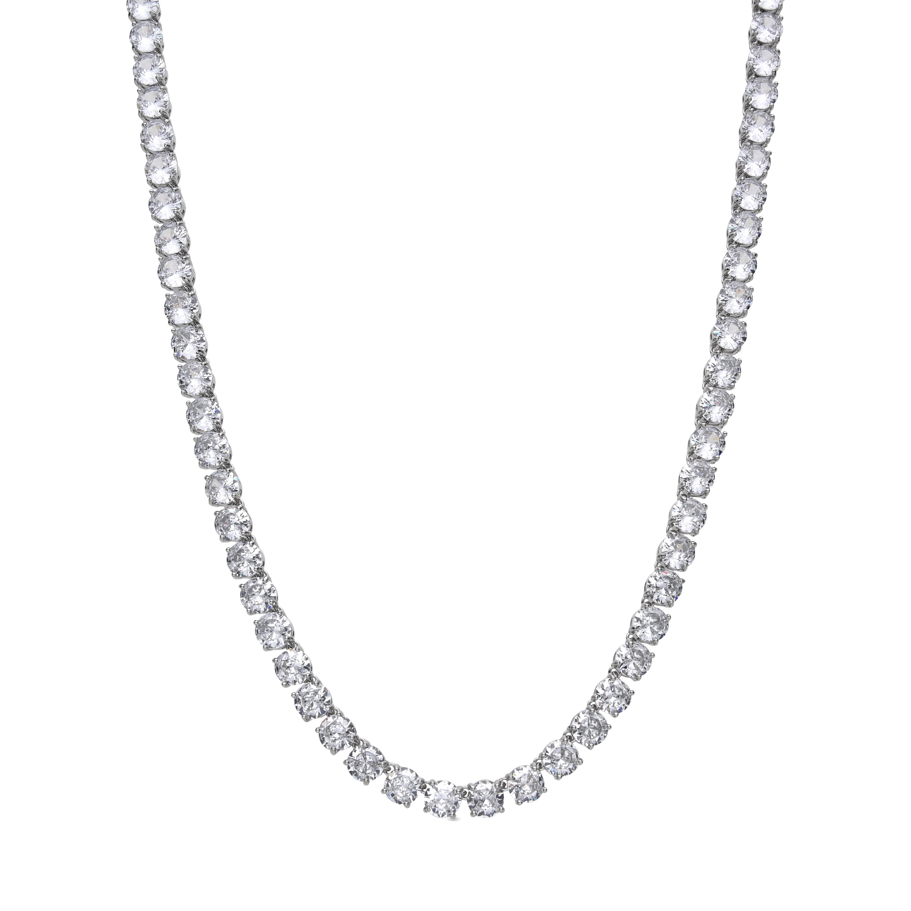 Collar acabado plata y Circonita Brillante - Ginsi