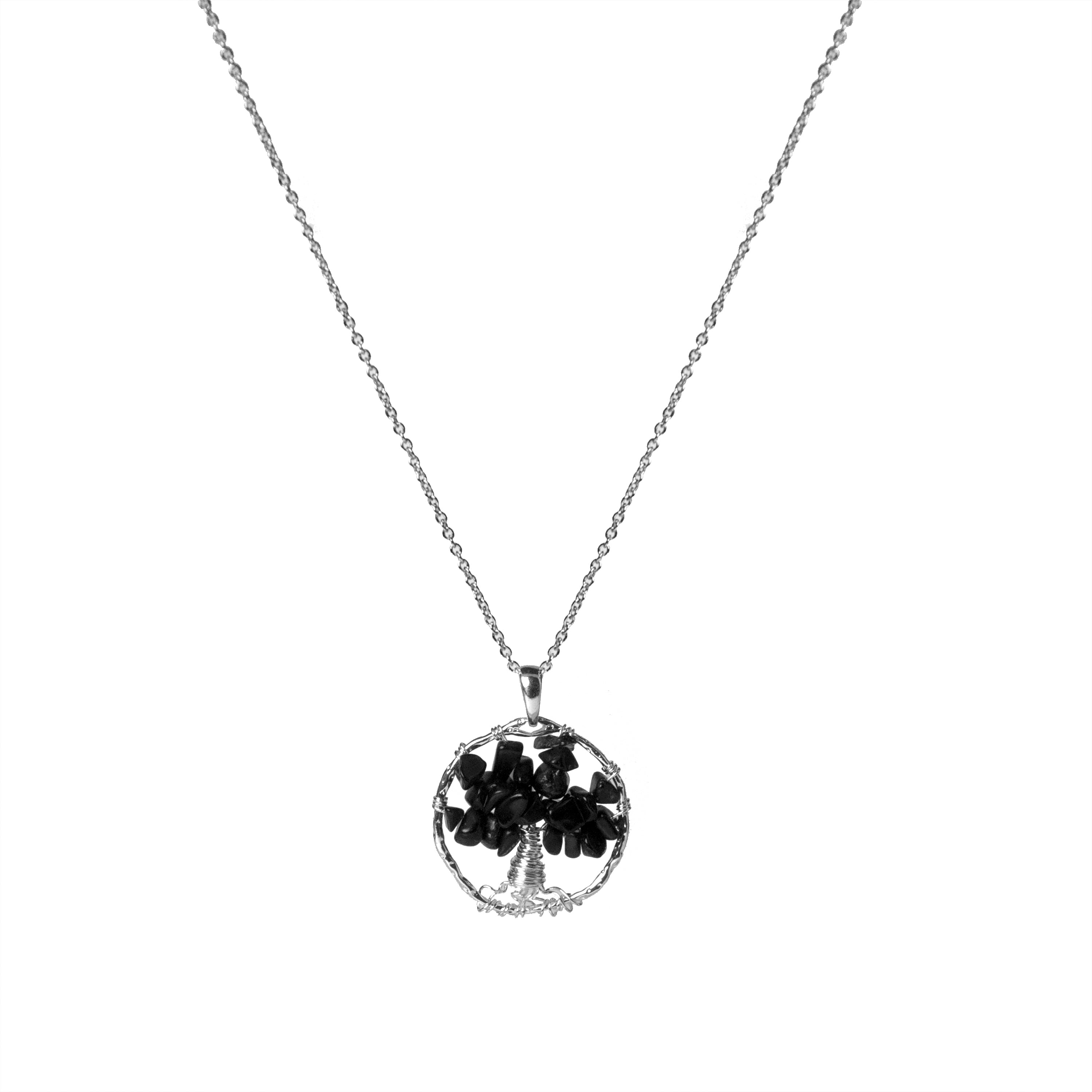 Collar de Onix acabado en rodio - Budleia