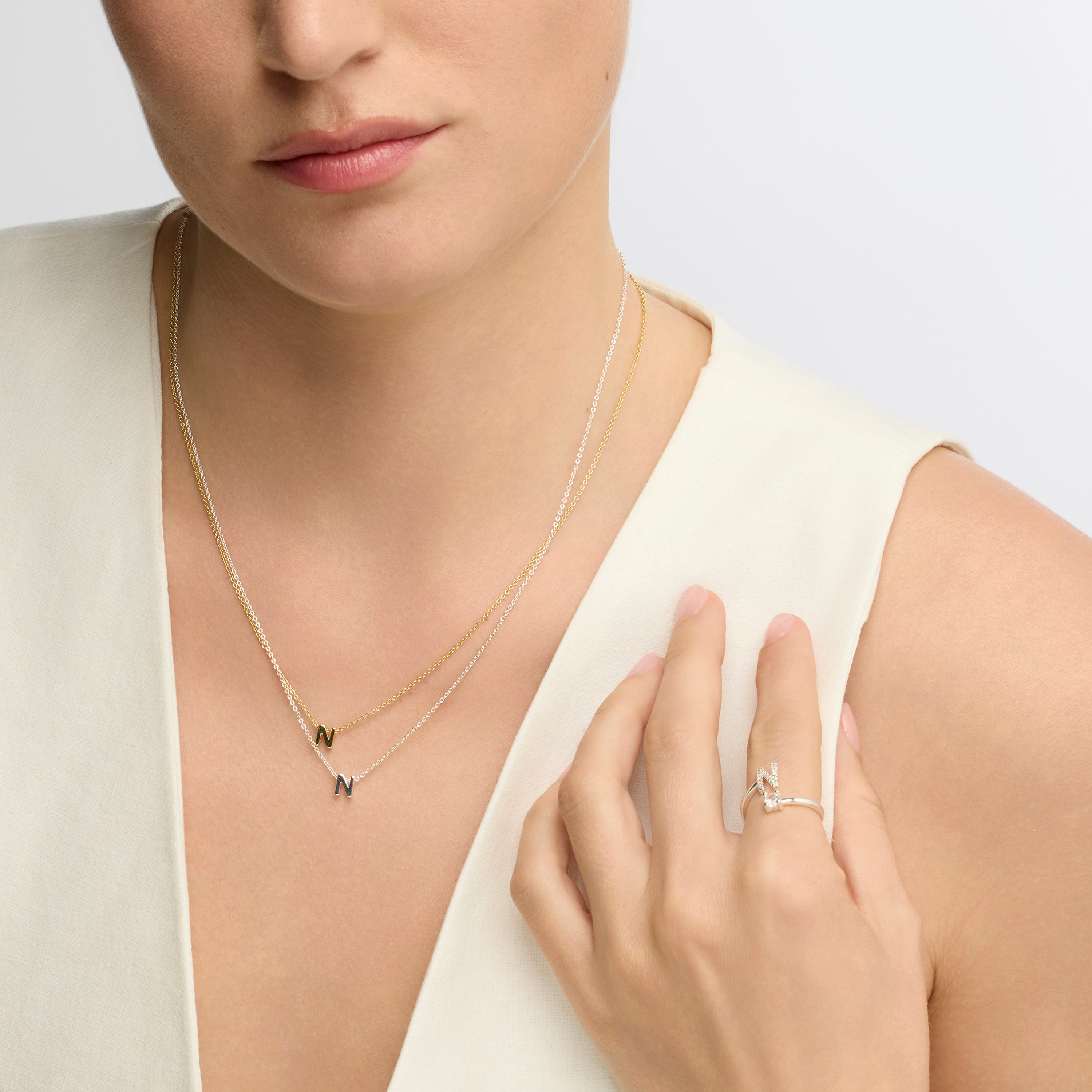 Collar acabado plata - Alphabet