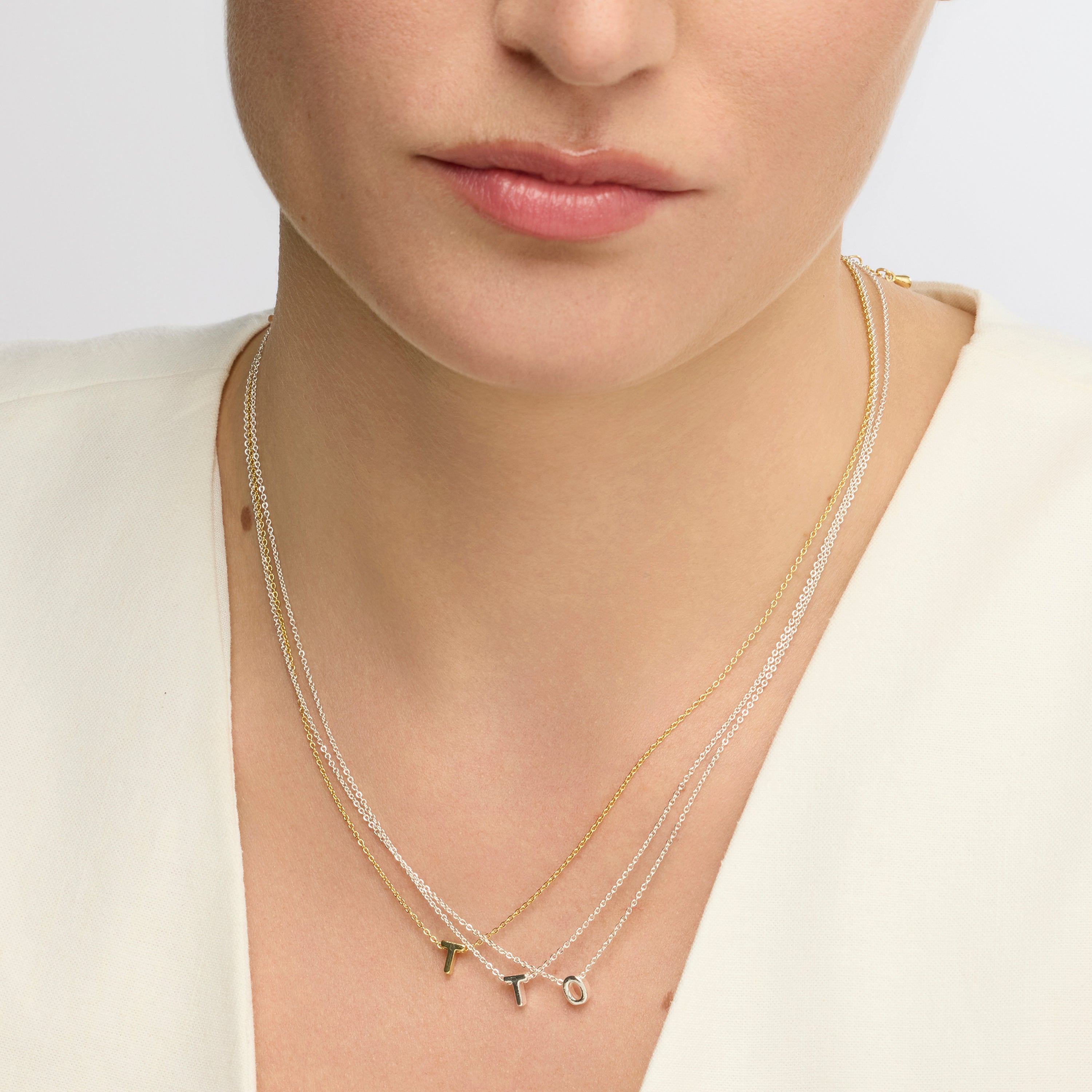 Collar acabado plata - Alphabet