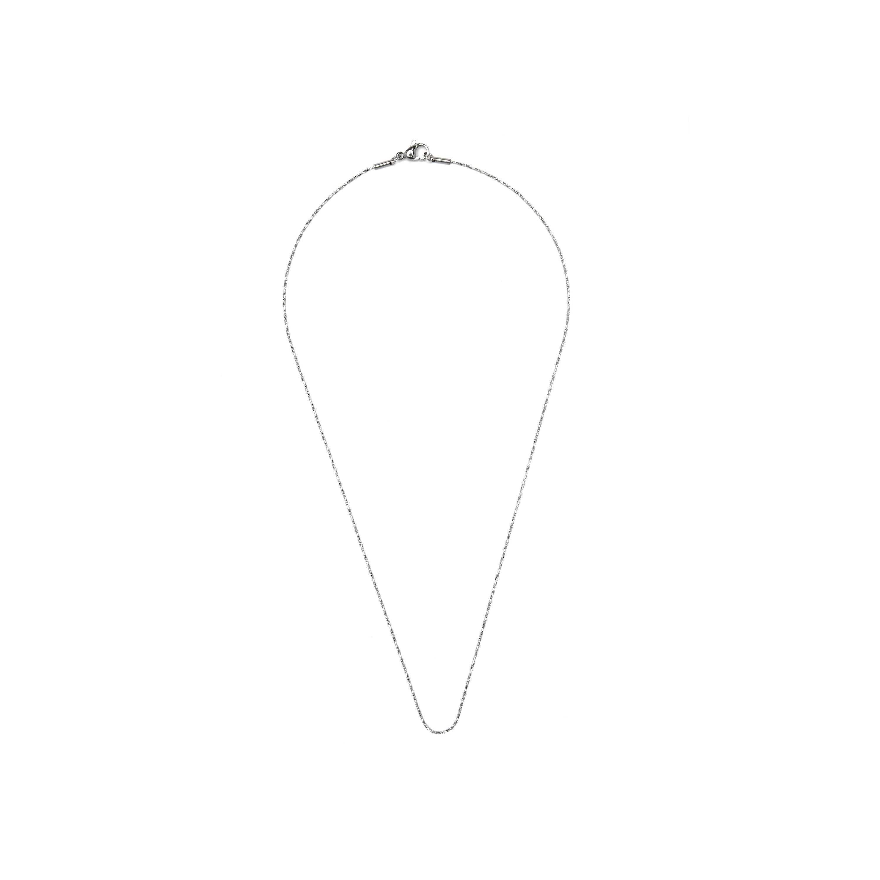 Collar de 45cm acabado en rodio - Abki