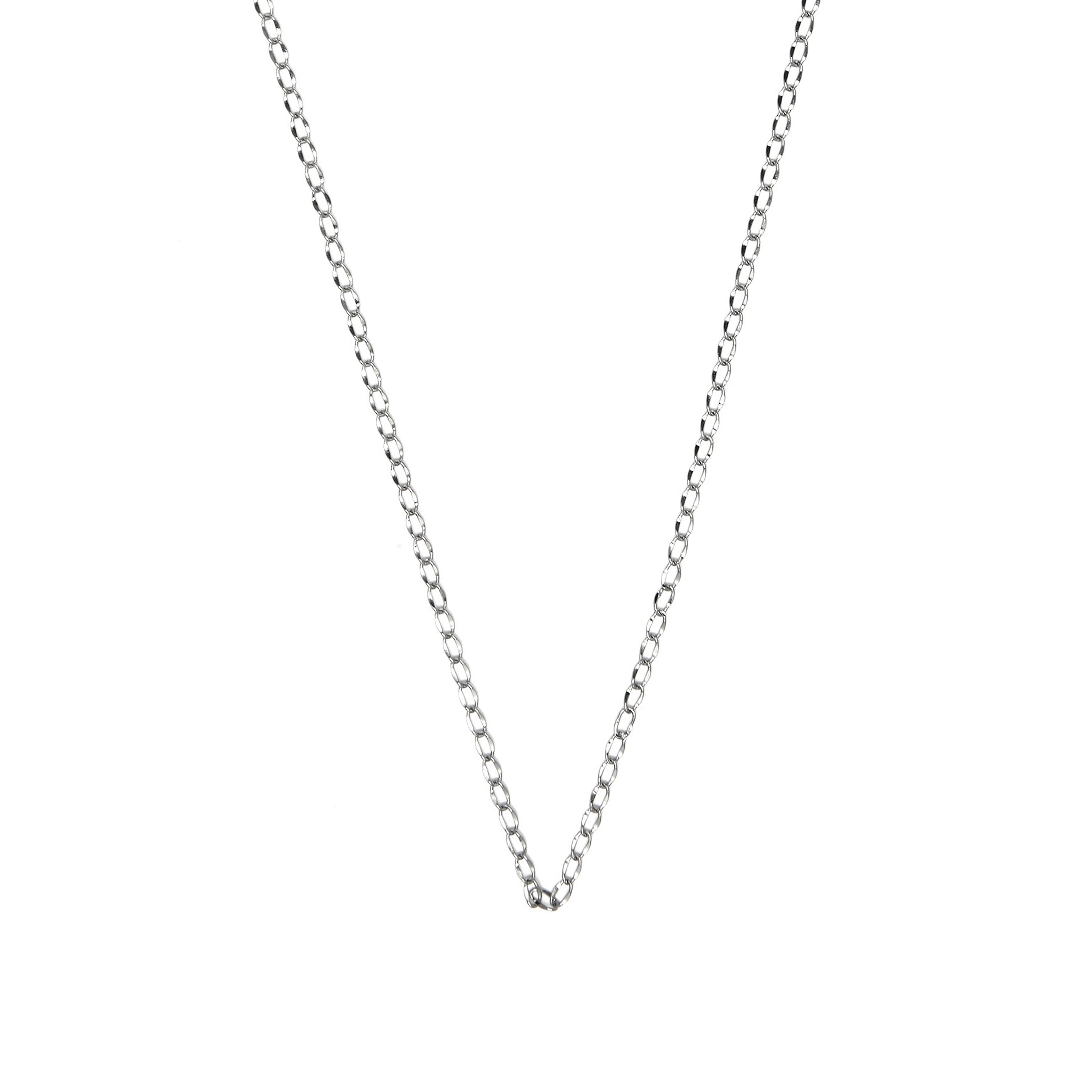 Collar de 50 cm acabado en rodio - Zalo