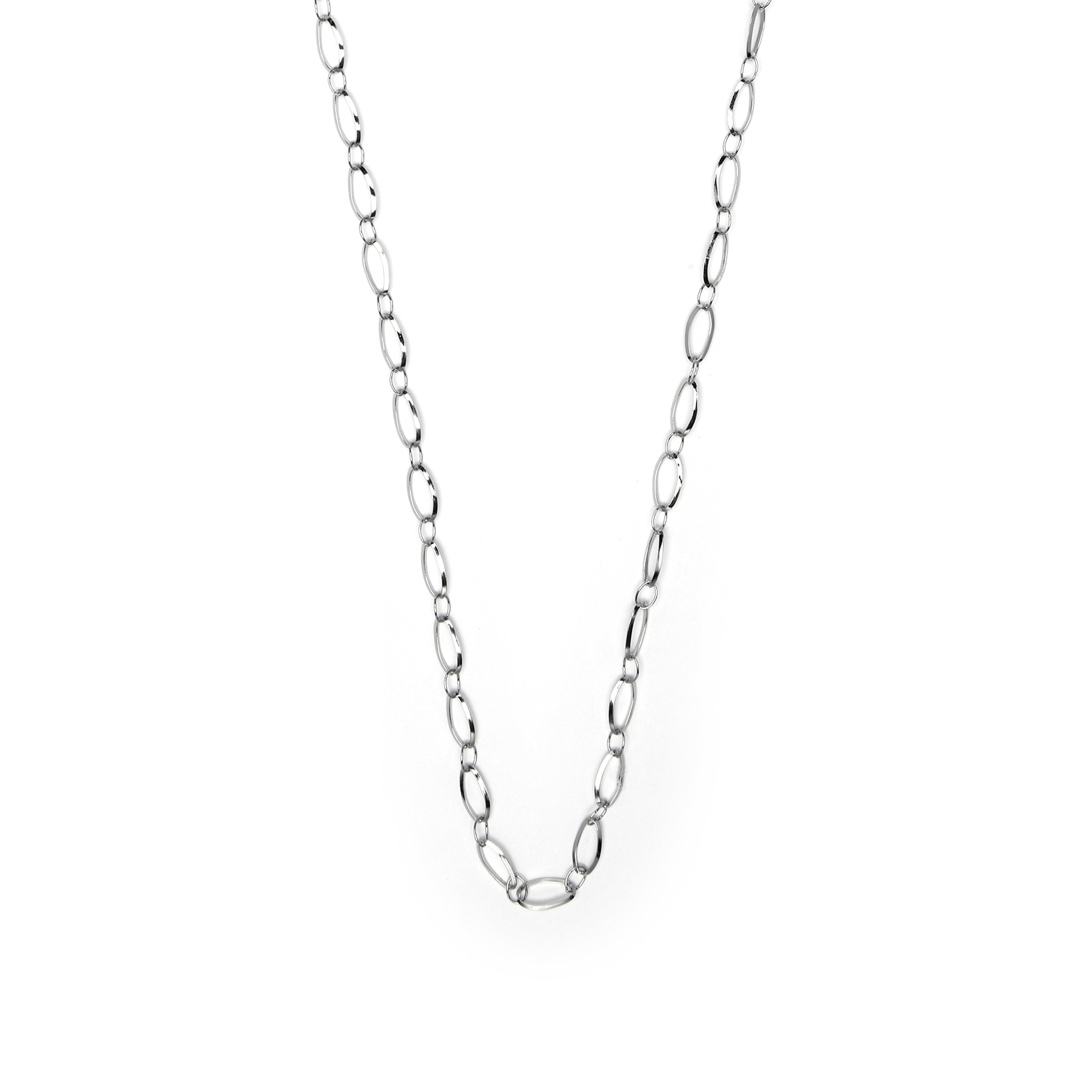 Collar de 60cm acabado en rodio - Sasil