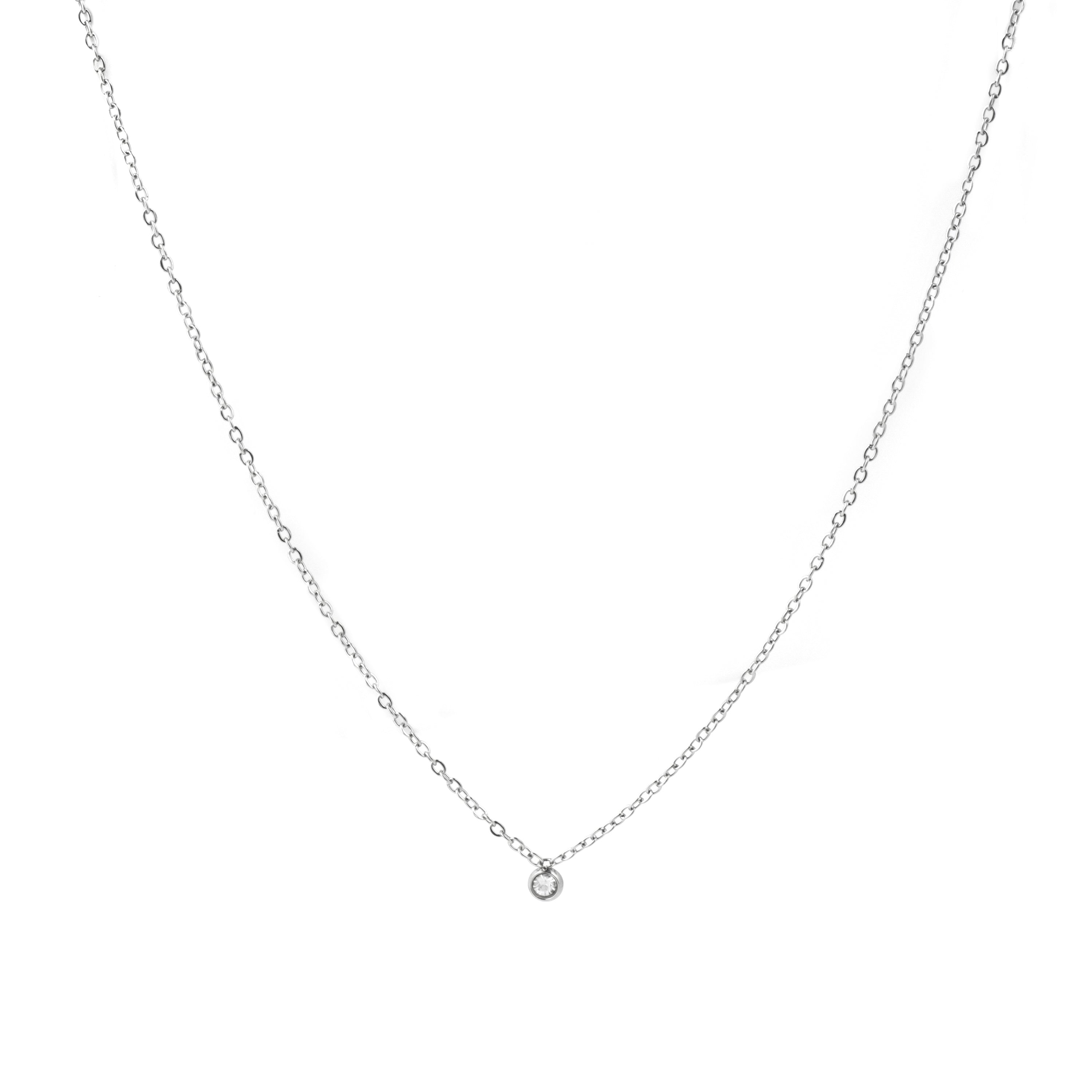 Collar de Circonita Brillante acabado en Plata de Ley 925 - Zelis