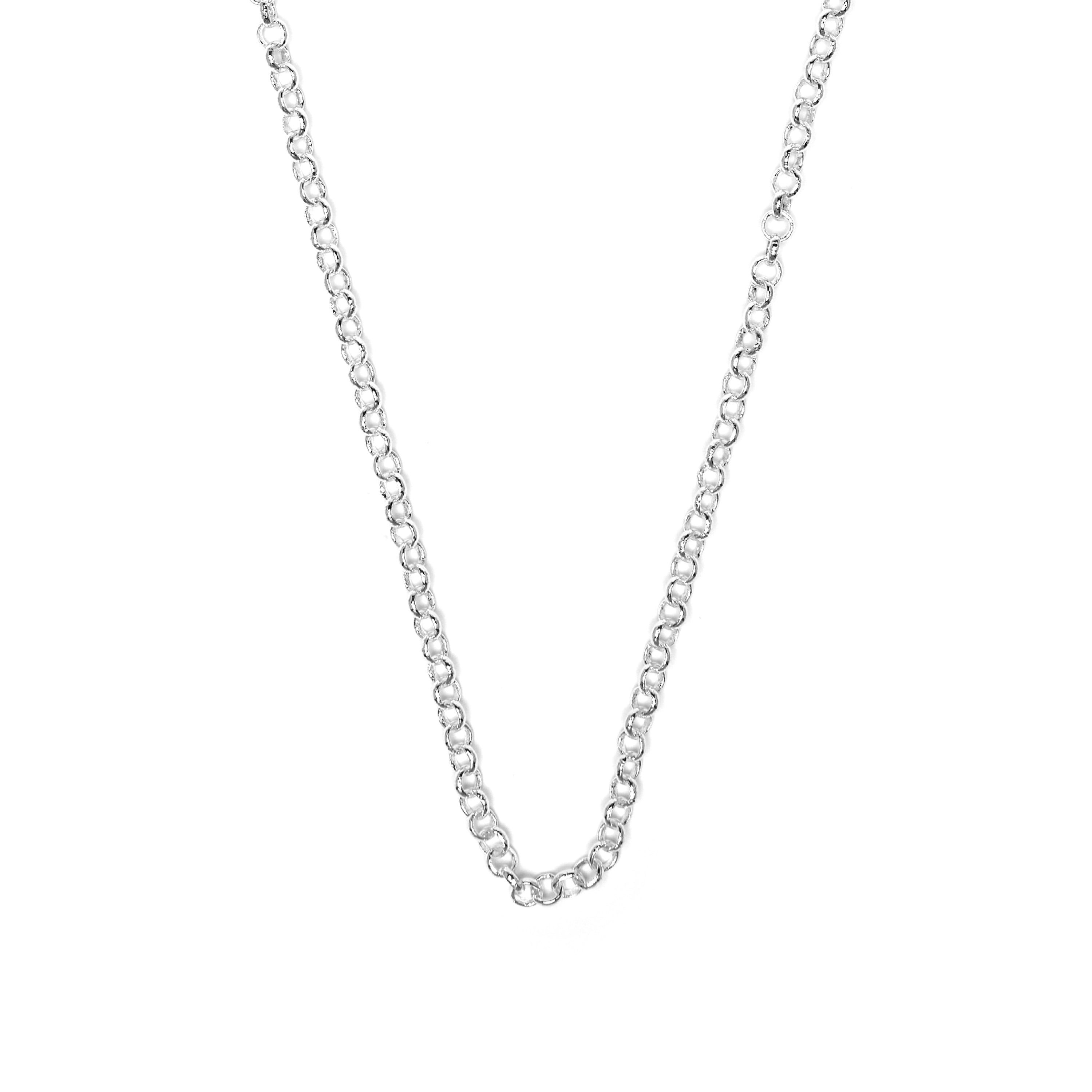 Collar de 50cm acabado en rodio - Lakbra