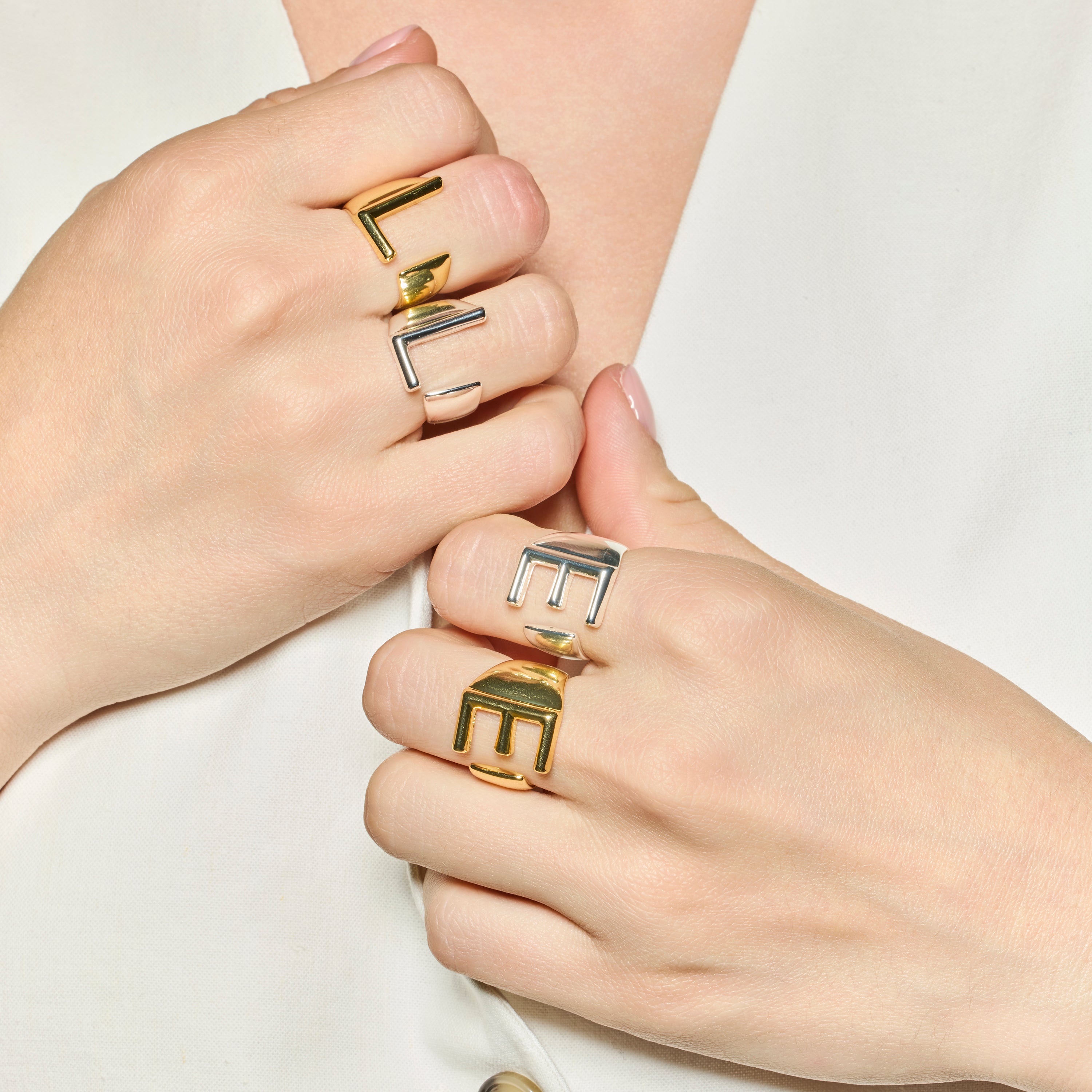 Anillo acabado plata - Alphabet