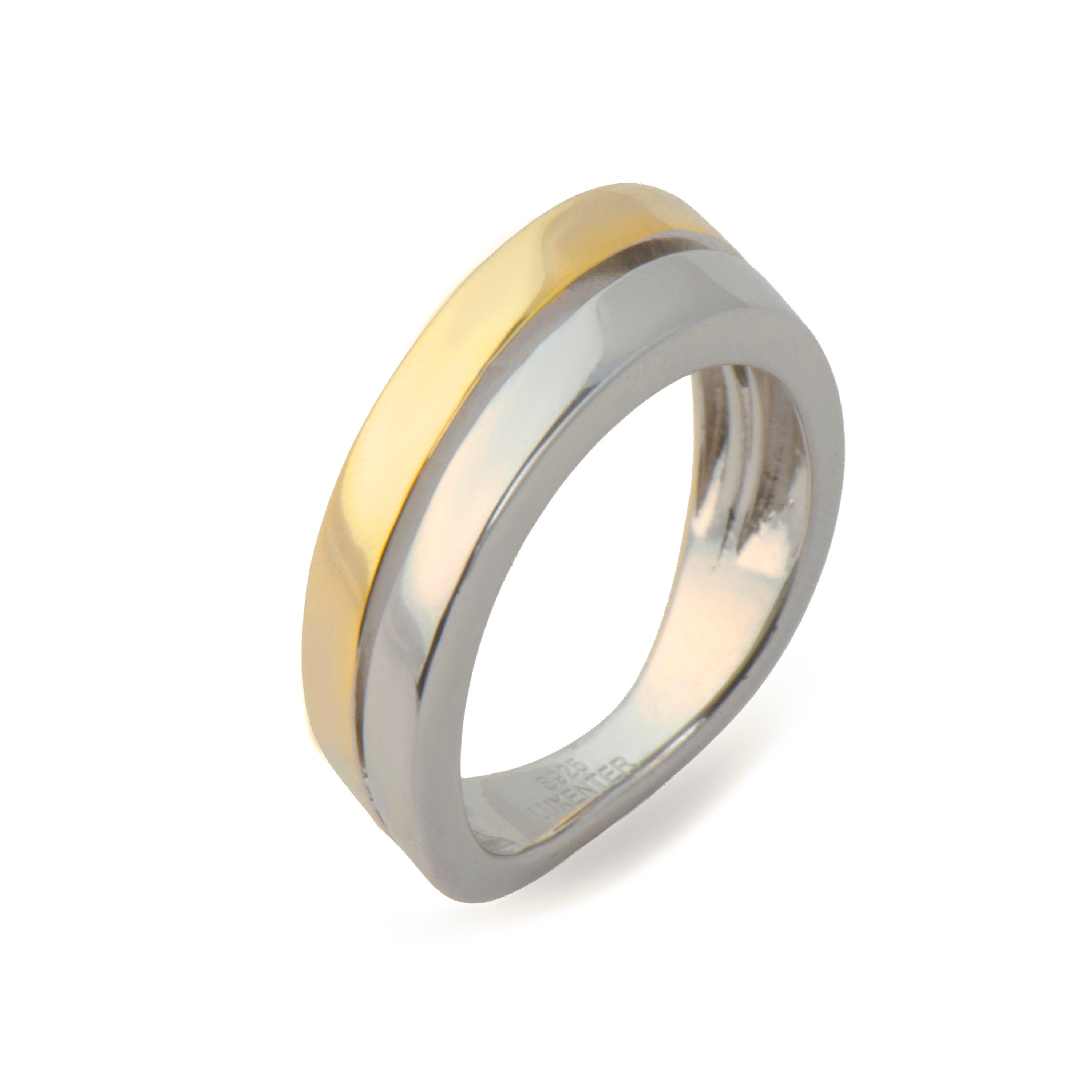 Anillo de Plata de Ley 925 acabado oro amarillo 18k - Drandi