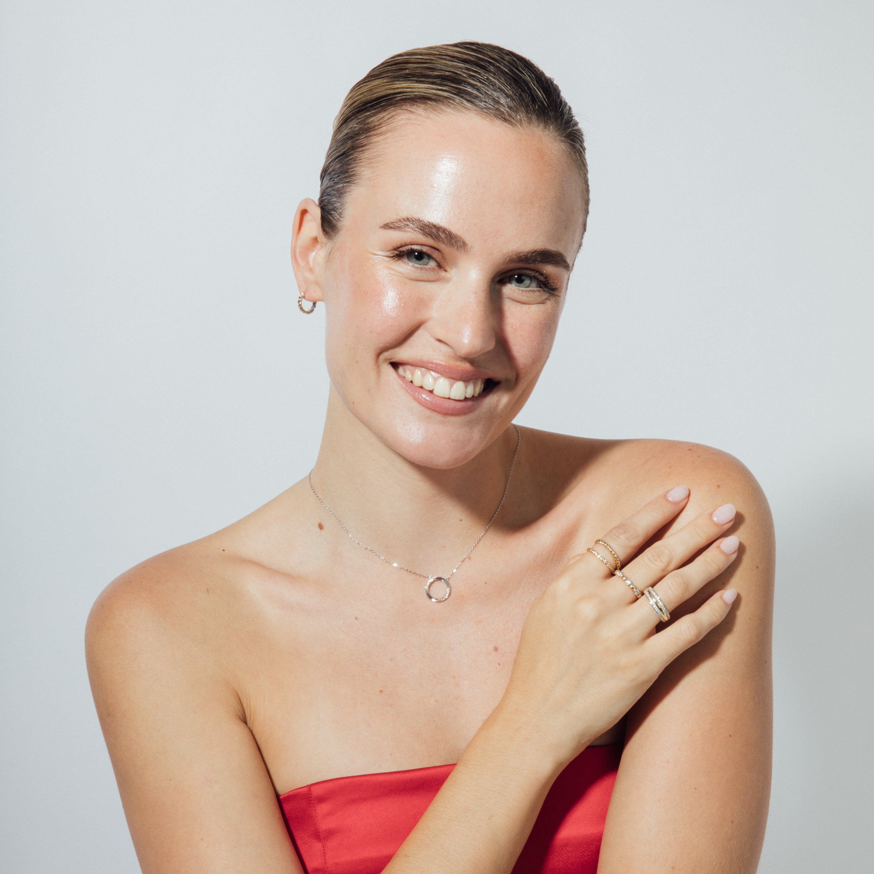 Anillo de Plata de Ley 925 y Circonita Brillante acabado en oro amarillo 18k - Warion