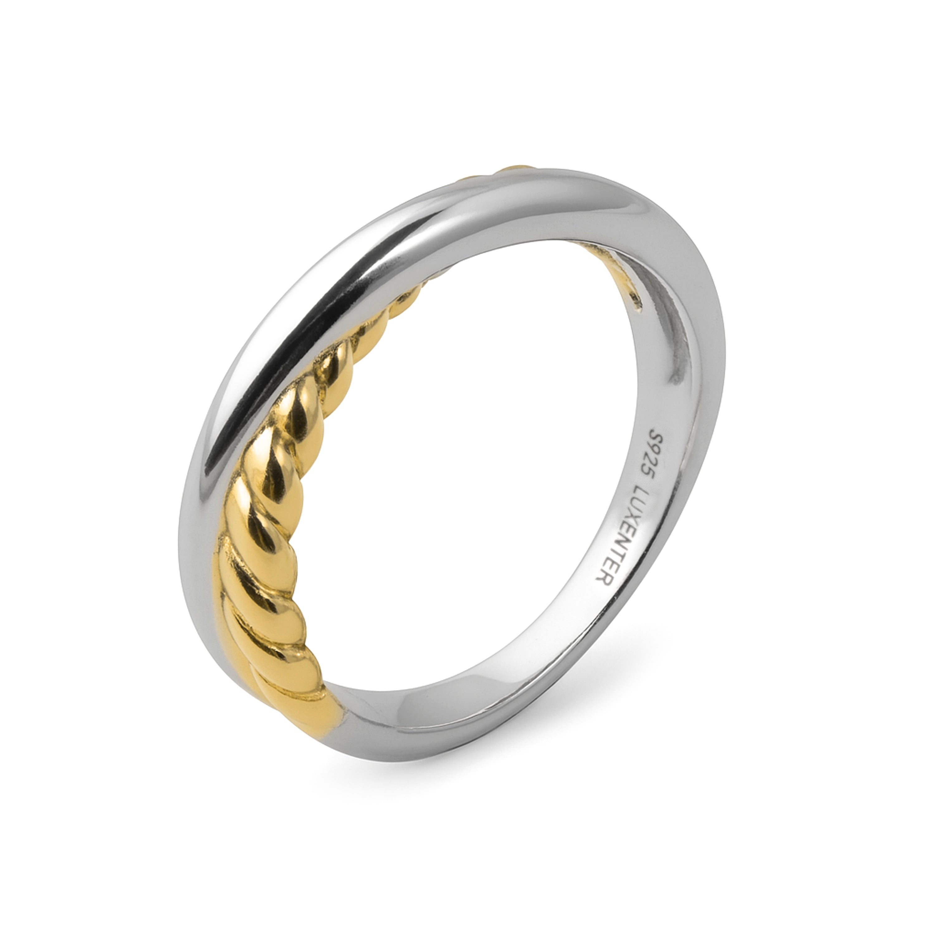 Anillo de Plata de Ley 925 acabado oro amarillo 18k - Xymon